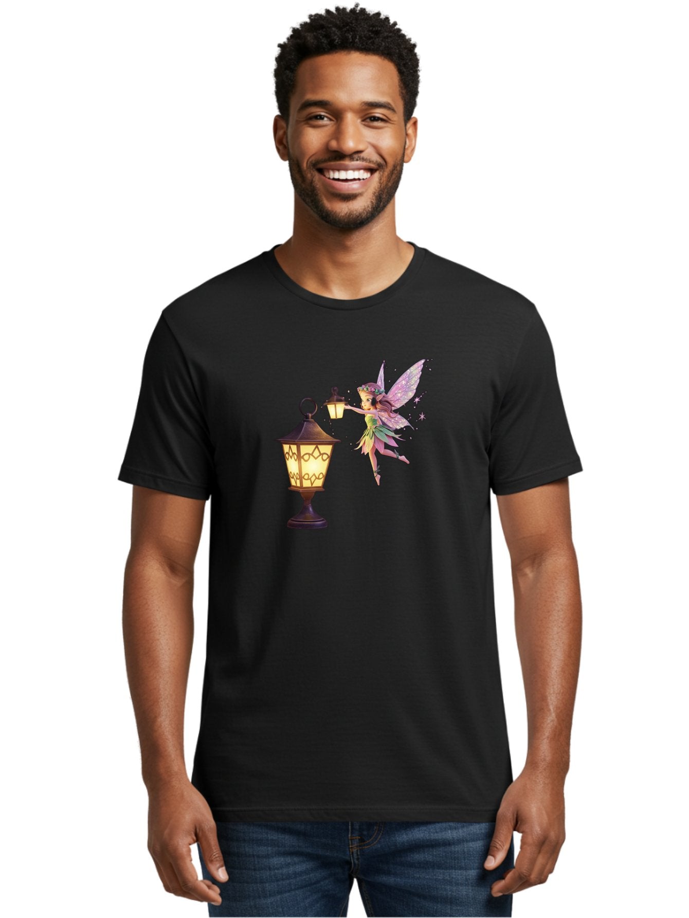 Fairy-With-Lantern-3 Men'S Graphic Tee, 100% Cotton, Comfortable Casual Summer Wear, Machine Washable, Vintage Camera, Old Camera, Antique Camera, Black Camera, Classic Photography, Photography Equipment, Nostalgic Device, Film Camera, Bai800 27