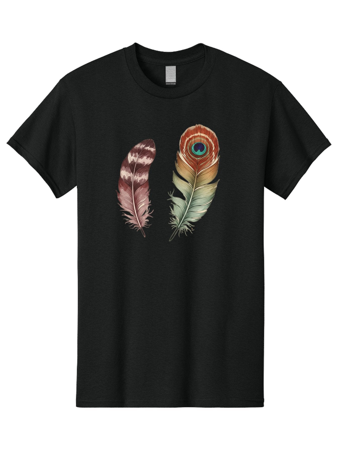 Feathers-13 Men'S Graphic Tee, 100% Cotton, Comfortable Casual Summer Wear, Machine Washable, Vintage Camera, Old Camera, Antique Camera, Black Camera, Classic Photography, Photography Equipment, Nostalgic Device, Film Camera, Camera Art Bai816