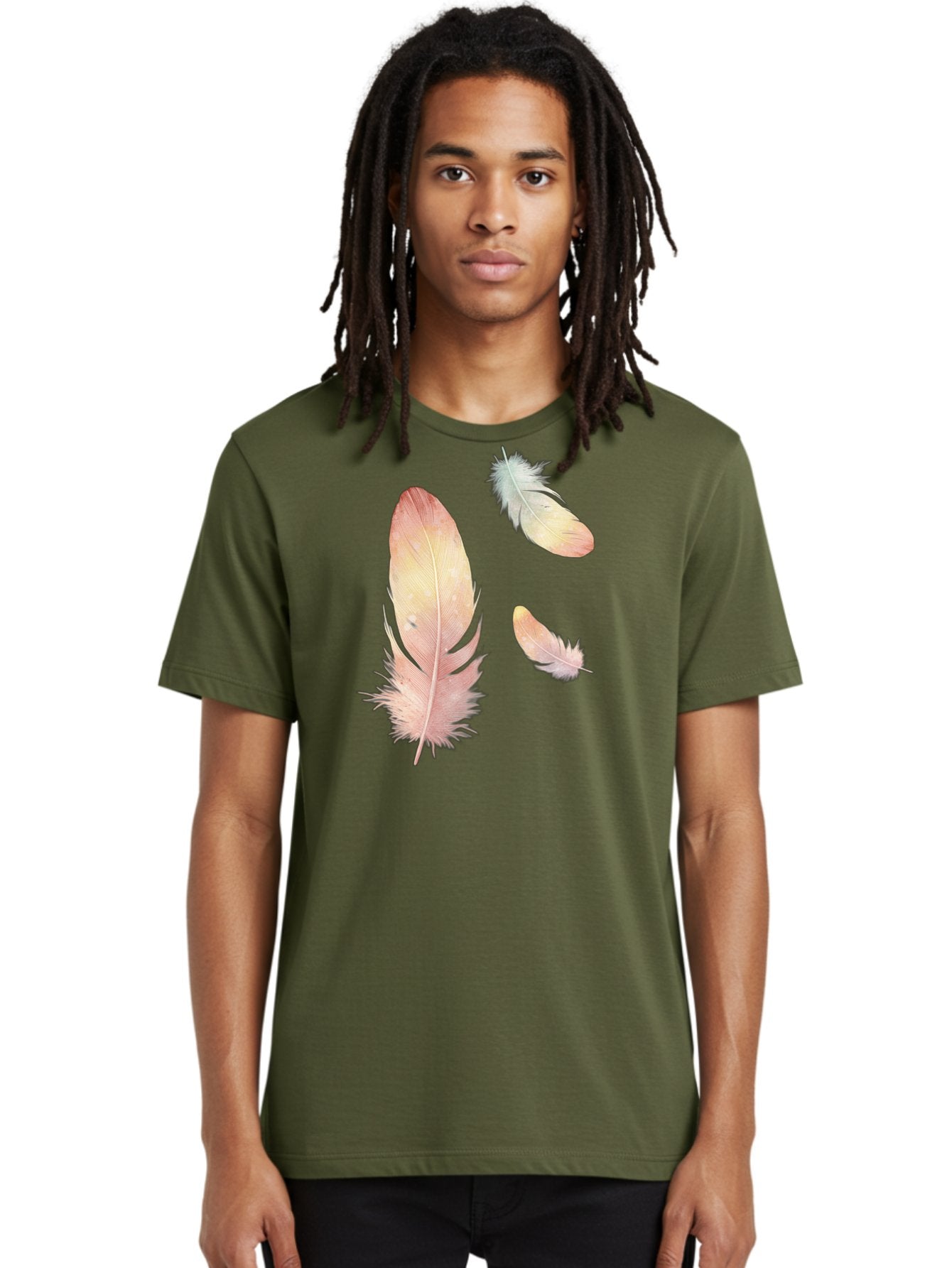 Feathers-5 Men'S Graphic Tee, 100% Cotton, Comfortable Casual Summer Wear, Machine Washable, Vintage Camera, Old Camera, Antique Camera, Black Camera, Classic Photography, Photography Equipment, Nostalgic Device, Film Camera, Camera Art Bai823 28