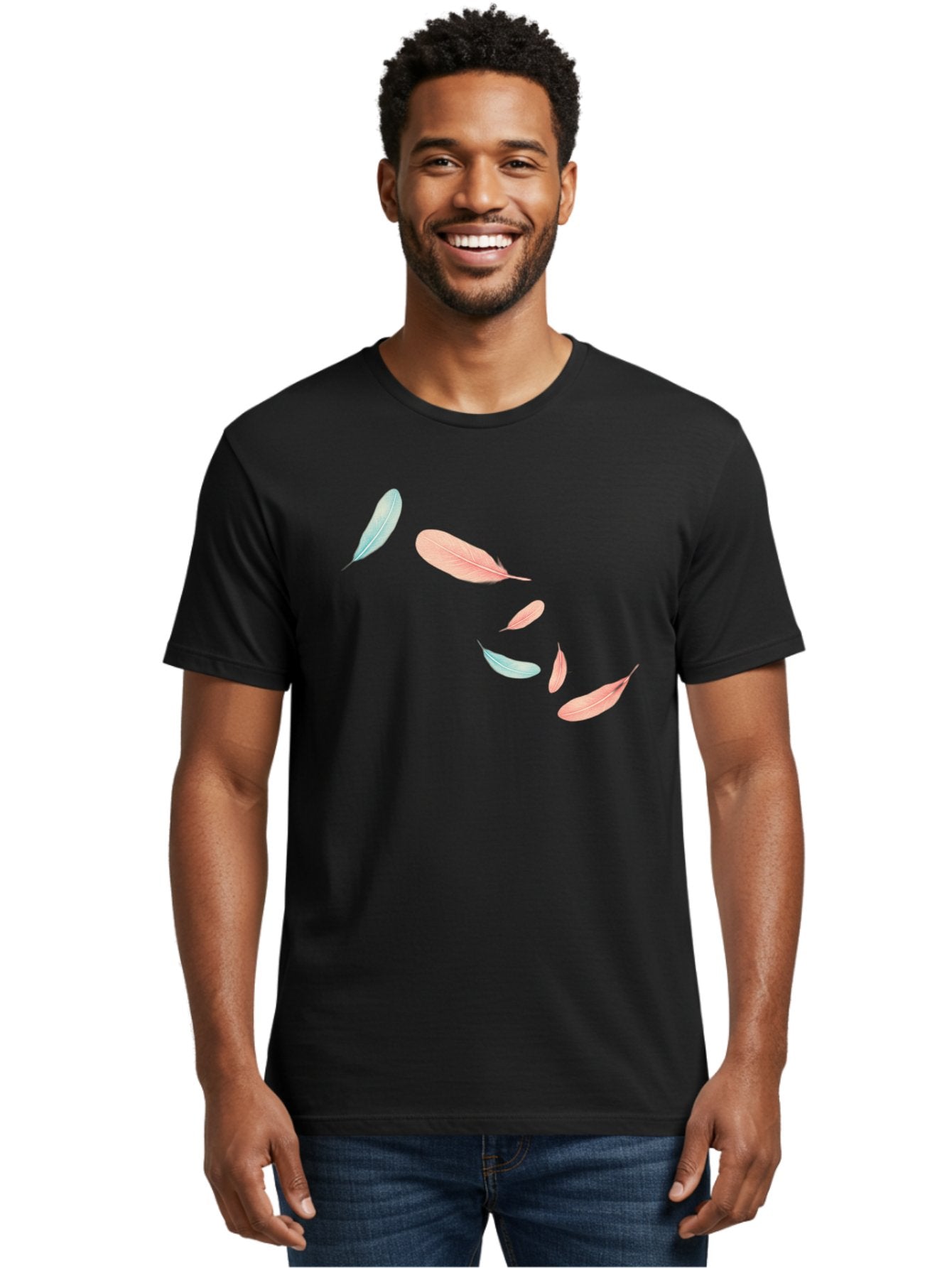 Feathers-7 Men'S Graphic Tee, 100% Cotton, Comfortable Casual Summer Wear, Machine Washable, Vintage Camera, Old Camera, Antique Camera, Black Camera, Classic Photography, Photography Equipment, Nostalgic Device, Film Camera, Camera Art Bai825 25