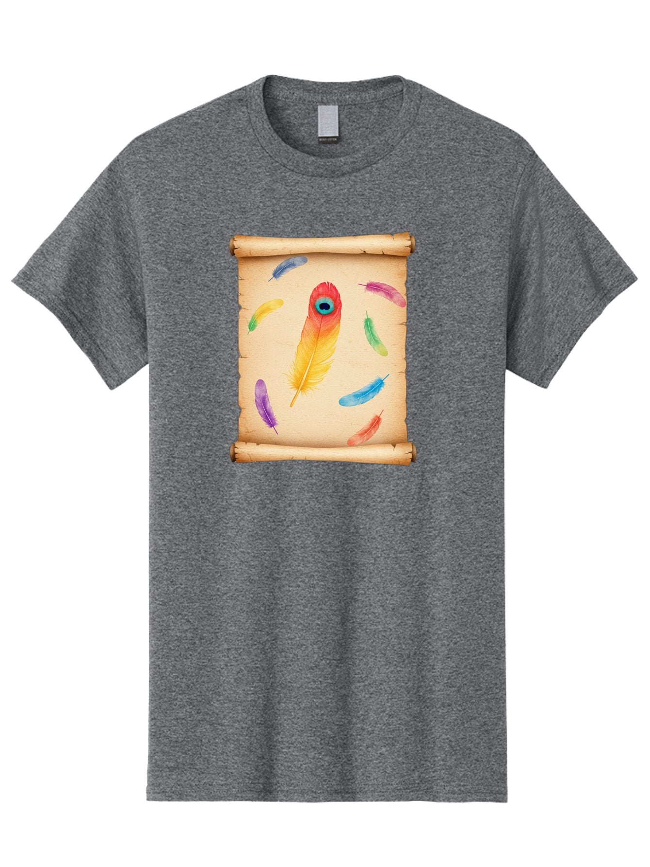 Feathers-On-Parchment Men'S Graphic Tee, 100% Cotton, Comfortable Casual Summer Wear, Machine Washable, Vintage Camera, Old Camera, Antique Camera, Black Camera, Classic Photography, Photography Equipment, Nostalgic Device, Film Camera, Bai830 5