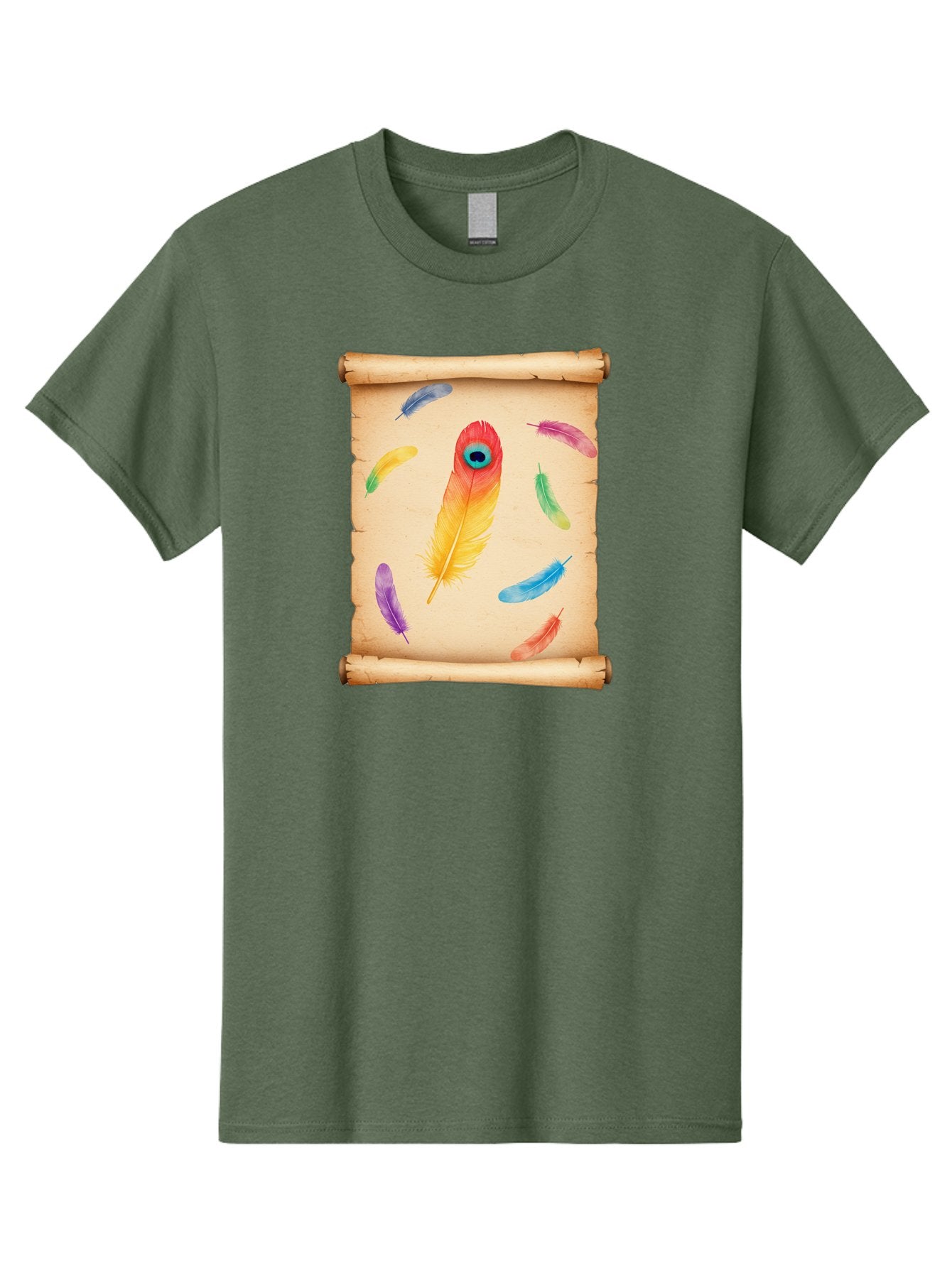 Feathers-On-Parchment Men'S Graphic Tee, 100% Cotton, Comfortable Casual Summer Wear, Machine Washable, Vintage Camera, Old Camera, Antique Camera, Black Camera, Classic Photography, Photography Equipment, Nostalgic Device, Film Camera, Bai830 3