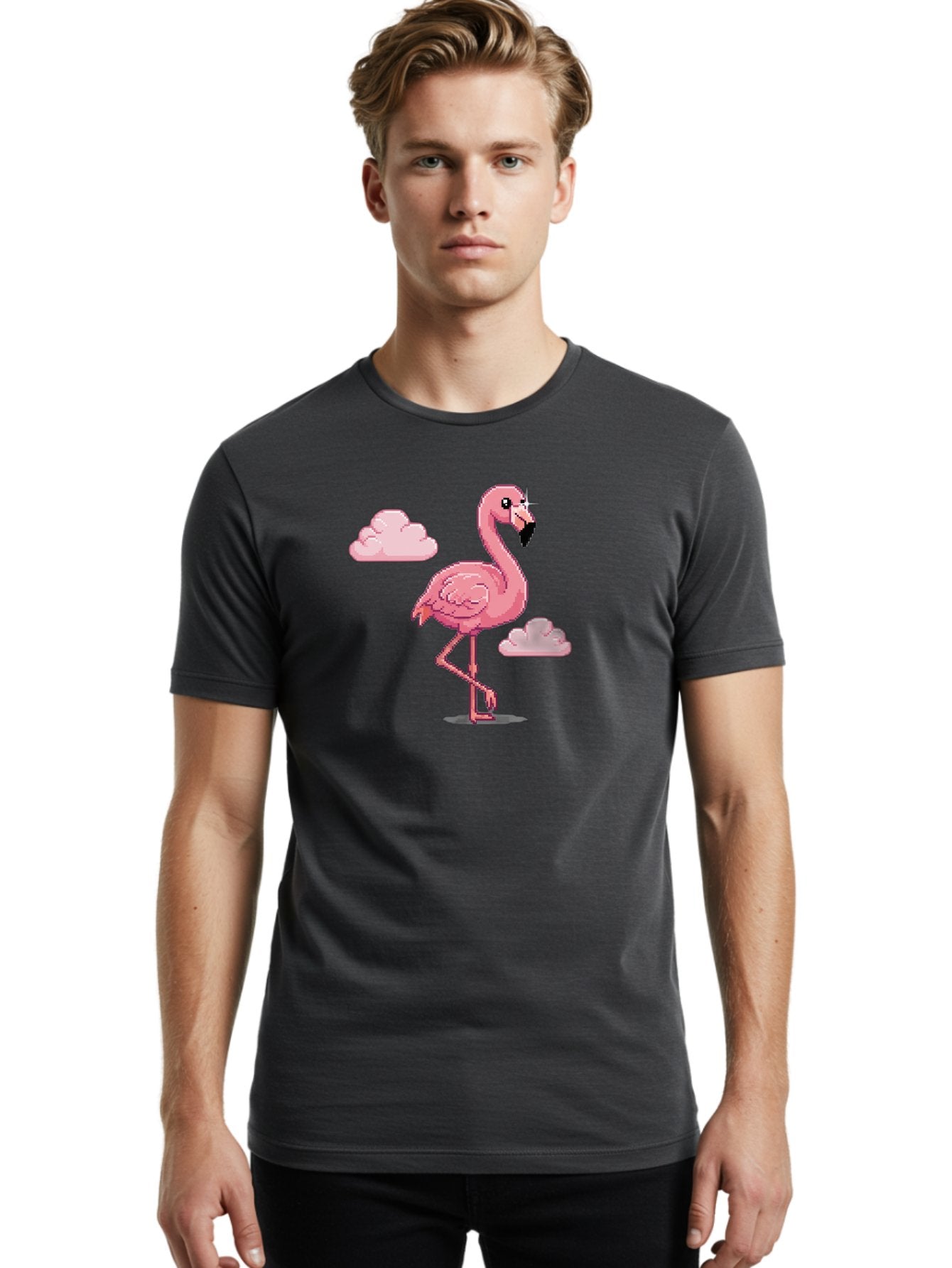 Flamingo-5 Men'S Graphic Tee, 100% Cotton, Comfortable Casual Summer Wear, Machine Washable, Vintage Camera, Old Camera, Antique Camera, Black Camera, Classic Photography, Photography Equipment, Nostalgic Device, Film Camera, Camera Art Bai836 20
