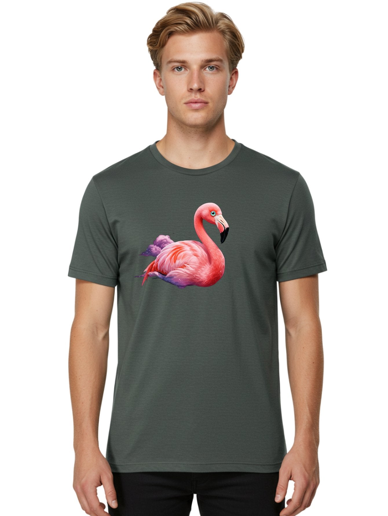 Flamingo-7 Men'S Graphic Tee, 100% Cotton, Comfortable Casual Summer Wear, Machine Washable, Vintage Camera, Old Camera, Antique Camera, Black Camera, Classic Photography, Photography Equipment, Nostalgic Device, Film Camera, Camera Art Bai838 24