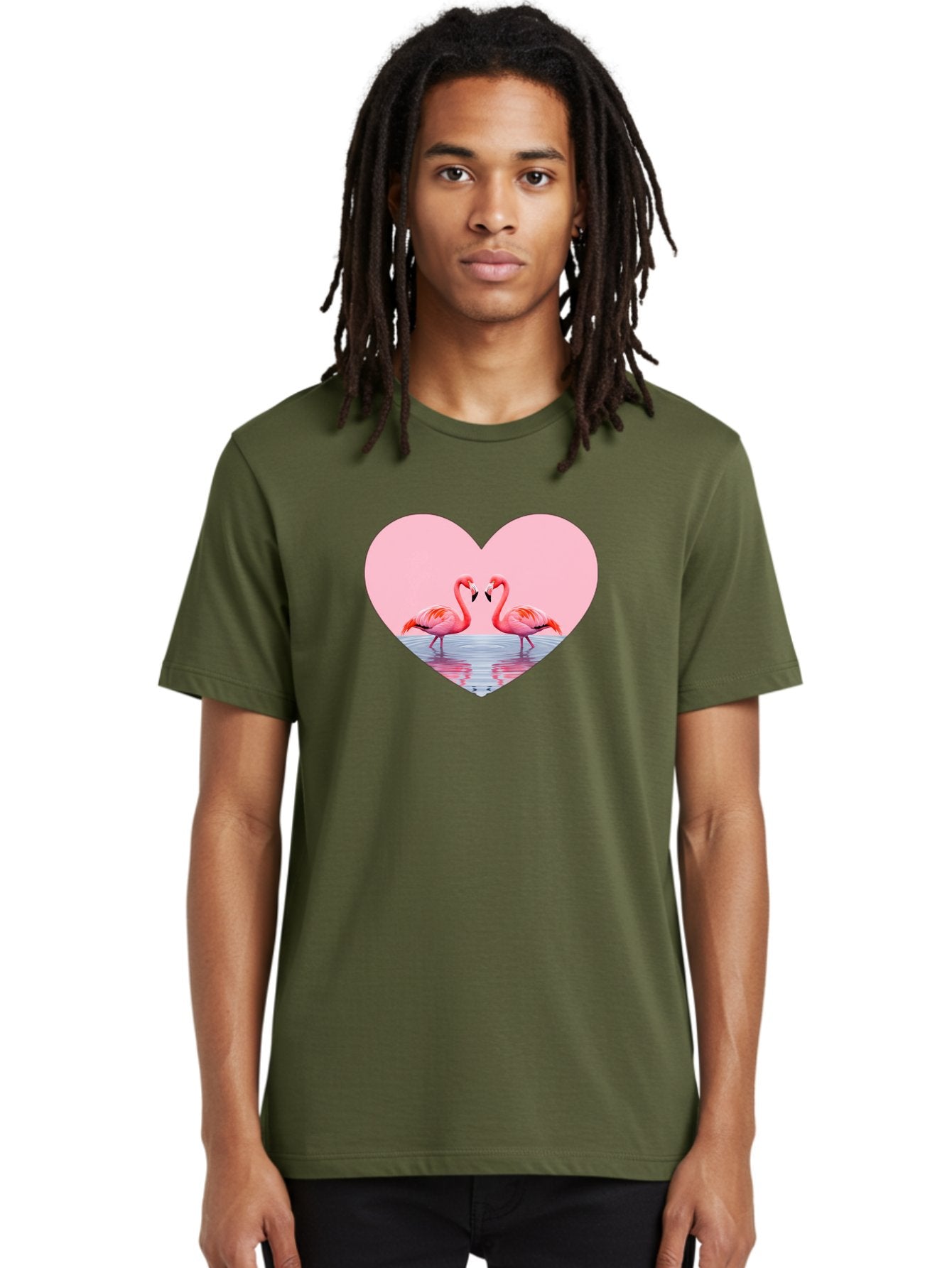 Flamingo-Couple-Heart Men'S Graphic Tee, 100% Cotton, Comfortable Casual Summer Wear, Machine Washable, Vintage Camera, Old Camera, Antique Camera, Black Camera, Classic Photography, Photography Equipment, Nostalgic Device, Film Camera, Bai840 23
