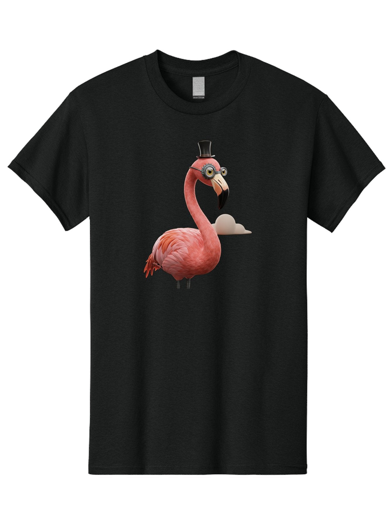 Flamingo-In-Top-Hat Men'S Graphic Tee, 100% Cotton, Comfortable Casual Summer Wear, Machine Washable, Vintage Camera, Old Camera, Antique Camera, Black Camera, Classic Photography, Photography Equipment, Nostalgic Device, Film Camera, Bai844 7