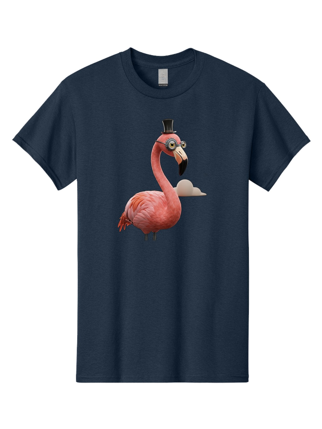 Flamingo-In-Top-Hat Men'S Graphic Tee, 100% Cotton, Comfortable Casual Summer Wear, Machine Washable, Vintage Camera, Old Camera, Antique Camera, Black Camera, Classic Photography, Photography Equipment, Nostalgic Device, Film Camera, Bai844 13