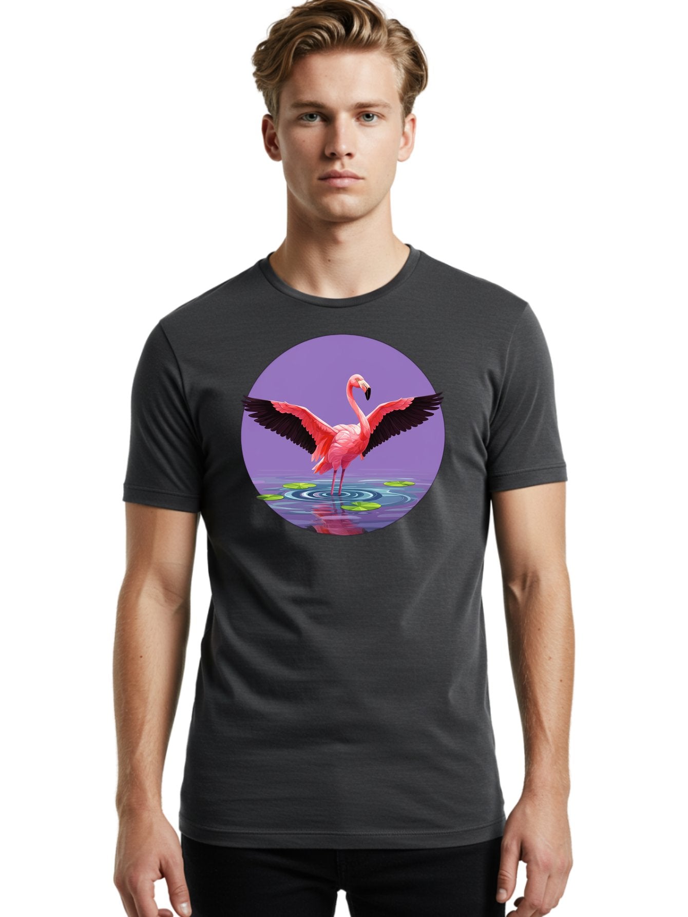 Flamingo-In-Water Men'S Graphic Tee, 100% Cotton, Comfortable Casual Summer Wear, Machine Washable, Vintage Camera, Old Camera, Antique Camera, Black Camera, Classic Photography, Photography Equipment, Nostalgic Device, Film Camera, Camera Art Bai845 26