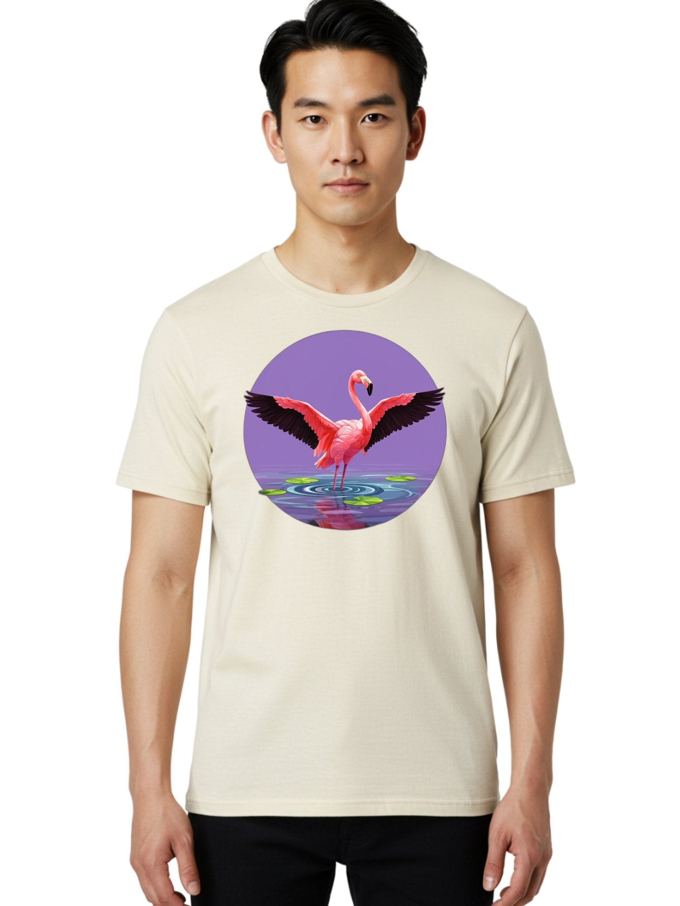 Flamingo-In-Water Men'S Graphic Tee, 100% Cotton, Comfortable Casual Summer Wear, Machine Washable, Vintage Camera, Old Camera, Antique Camera, Black Camera, Classic Photography, Photography Equipment, Nostalgic Device, Film Camera, Camera Art Bai845 21