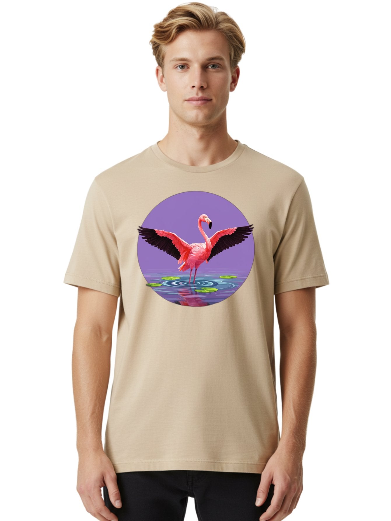 Flamingo-In-Water Men'S Graphic Tee, 100% Cotton, Comfortable Casual Summer Wear, Machine Washable, Vintage Camera, Old Camera, Antique Camera, Black Camera, Classic Photography, Photography Equipment, Nostalgic Device, Film Camera, Camera Art Bai845 17