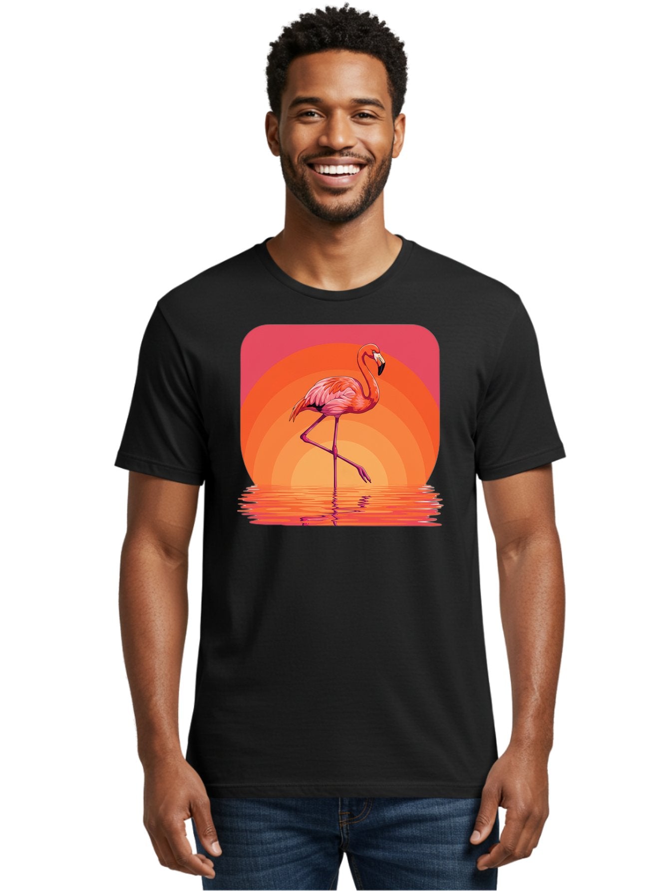Flamingo-Retro Men'S Graphic Tee, 100% Cotton, Comfortable Casual Summer Wear, Machine Washable, Vintage Camera, Old Camera, Antique Camera, Black Camera, Classic Photography, Photography Equipment, Nostalgic Device, Film Camera, Camera Art Bai848 23