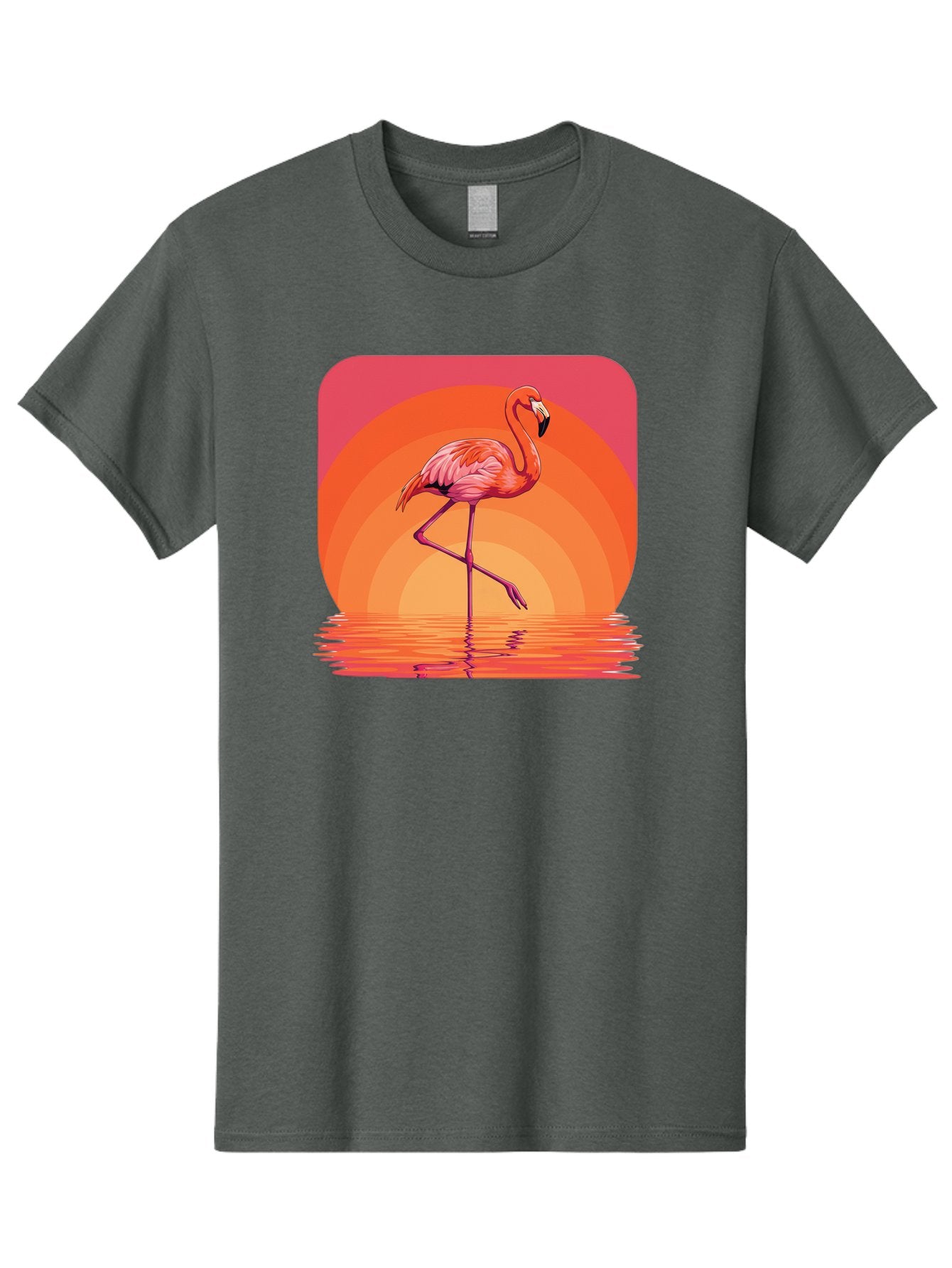 Flamingo-Retro Men'S Graphic Tee, 100% Cotton, Comfortable Casual Summer Wear, Machine Washable, Vintage Camera, Old Camera, Antique Camera, Black Camera, Classic Photography, Photography Equipment, Nostalgic Device, Film Camera, Camera Art Bai848