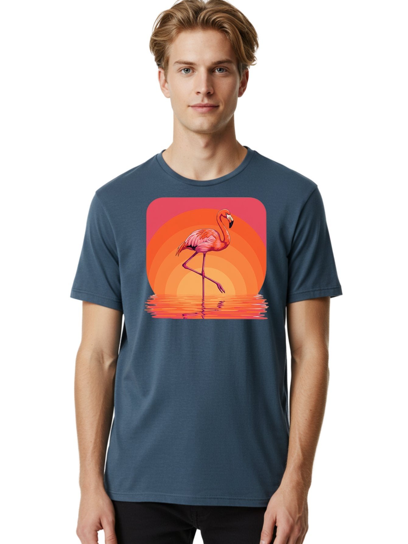 Flamingo-Retro Men'S Graphic Tee, 100% Cotton, Comfortable Casual Summer Wear, Machine Washable, Vintage Camera, Old Camera, Antique Camera, Black Camera, Classic Photography, Photography Equipment, Nostalgic Device, Film Camera, Camera Art Bai848 16