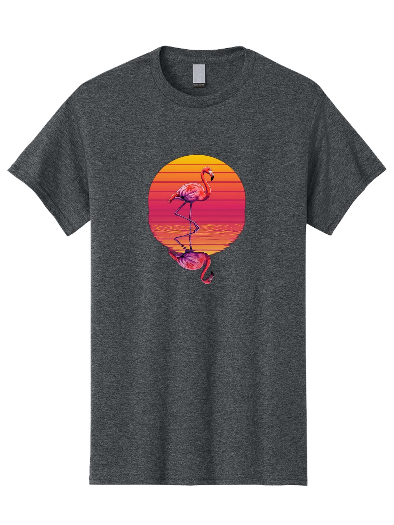 Flamingo-Sunset-1 Men'S Graphic Tee, 100% Cotton, Comfortable Casual Summer Wear, Machine Washable, Vintage Camera, Old Camera, Antique Camera, Black Camera, Classic Photography, Photography Equipment, Nostalgic Device, Film Camera, Camera Art Bai849 4