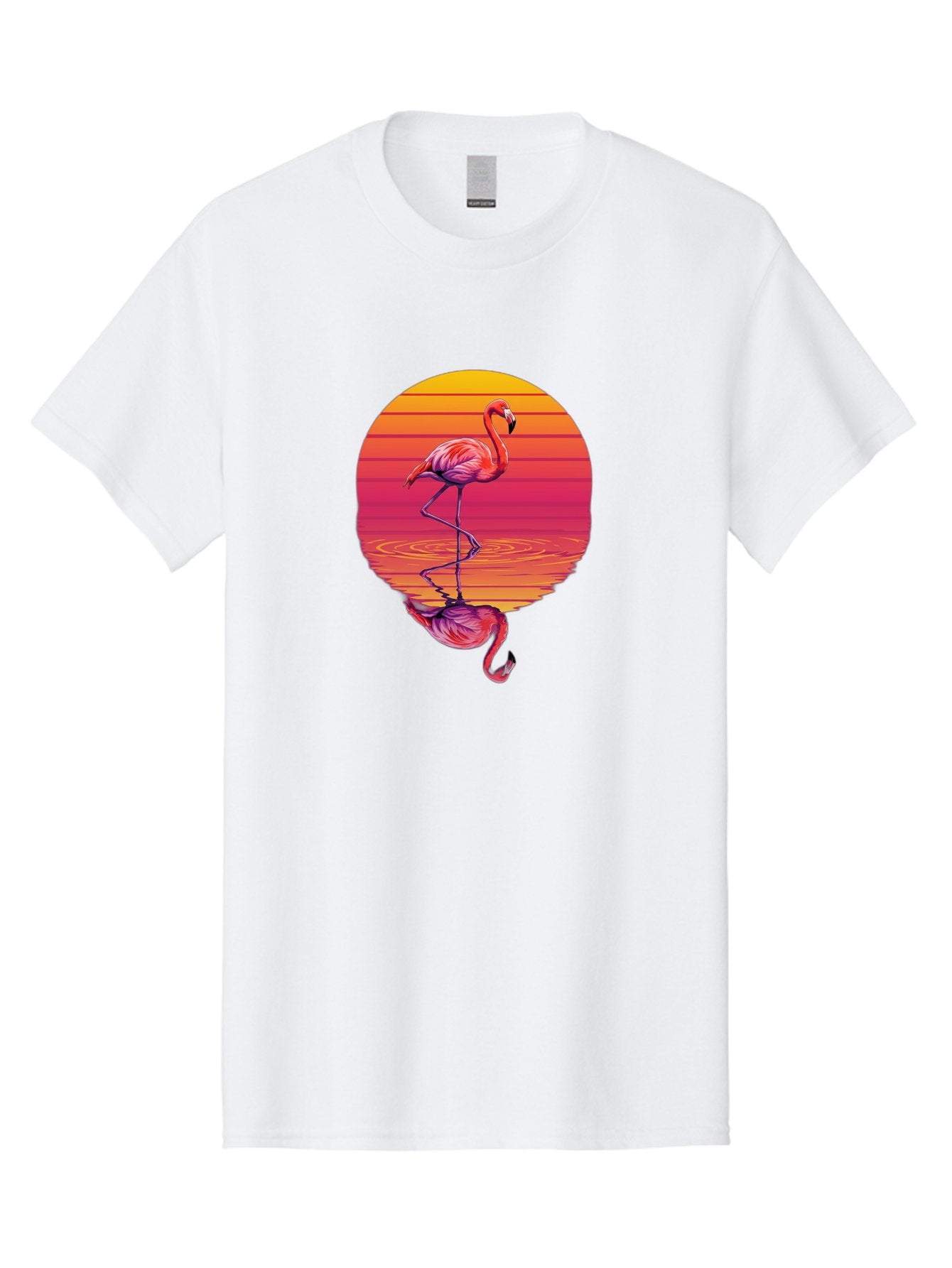 Flamingo-Sunset-1 Men'S Graphic Tee, 100% Cotton, Comfortable Casual Summer Wear, Machine Washable, Vintage Camera, Old Camera, Antique Camera, Black Camera, Classic Photography, Photography Equipment, Nostalgic Device, Film Camera, Camera Art Bai849 8