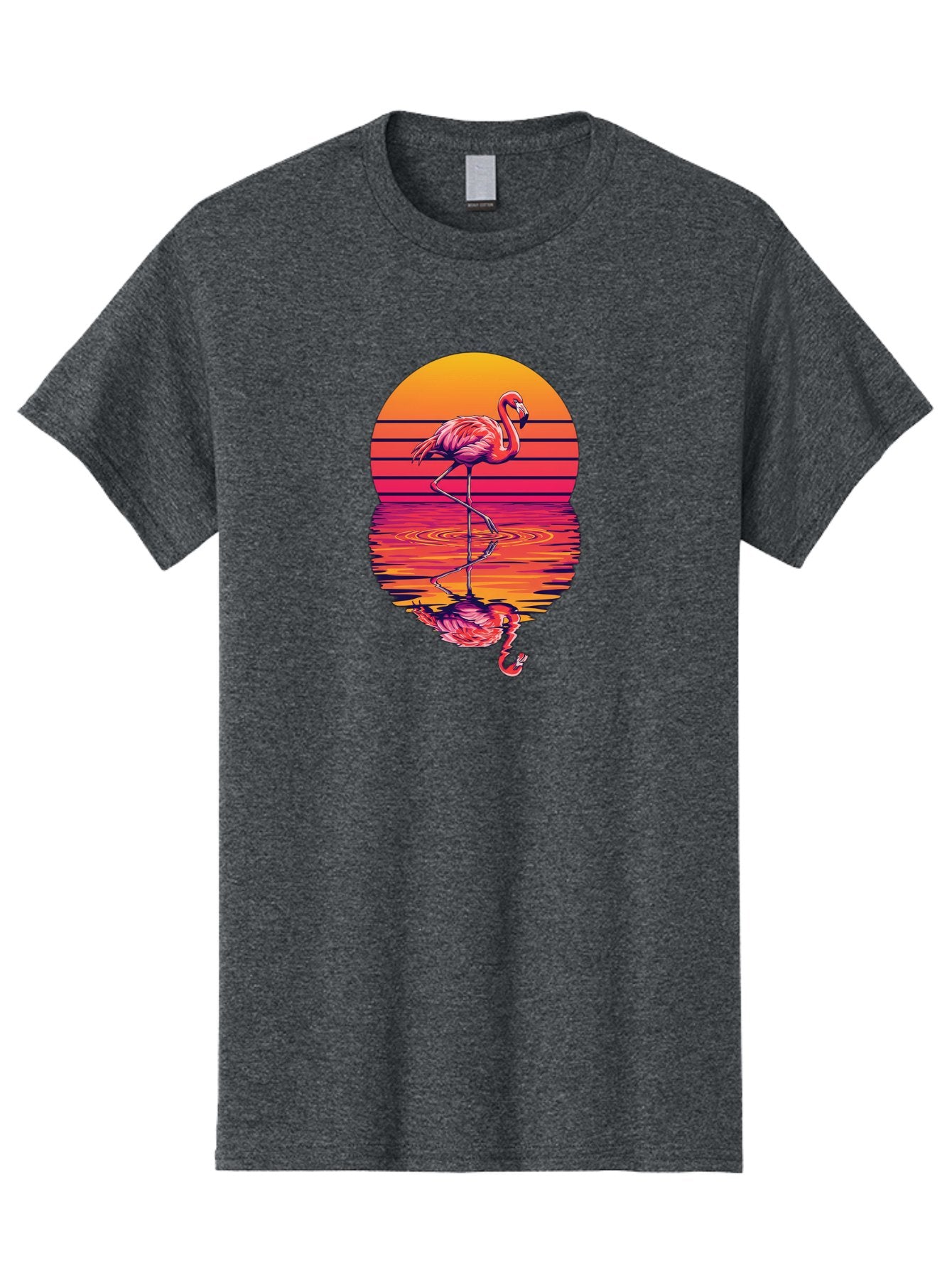 Flamingo-Sunset Men'S Graphic Tee, 100% Cotton, Comfortable Casual Summer Wear, Machine Washable, Vintage Camera, Old Camera, Antique Camera, Black Camera, Classic Photography, Photography Equipment, Nostalgic Device, Film Camera, Camera Art Bai850 13