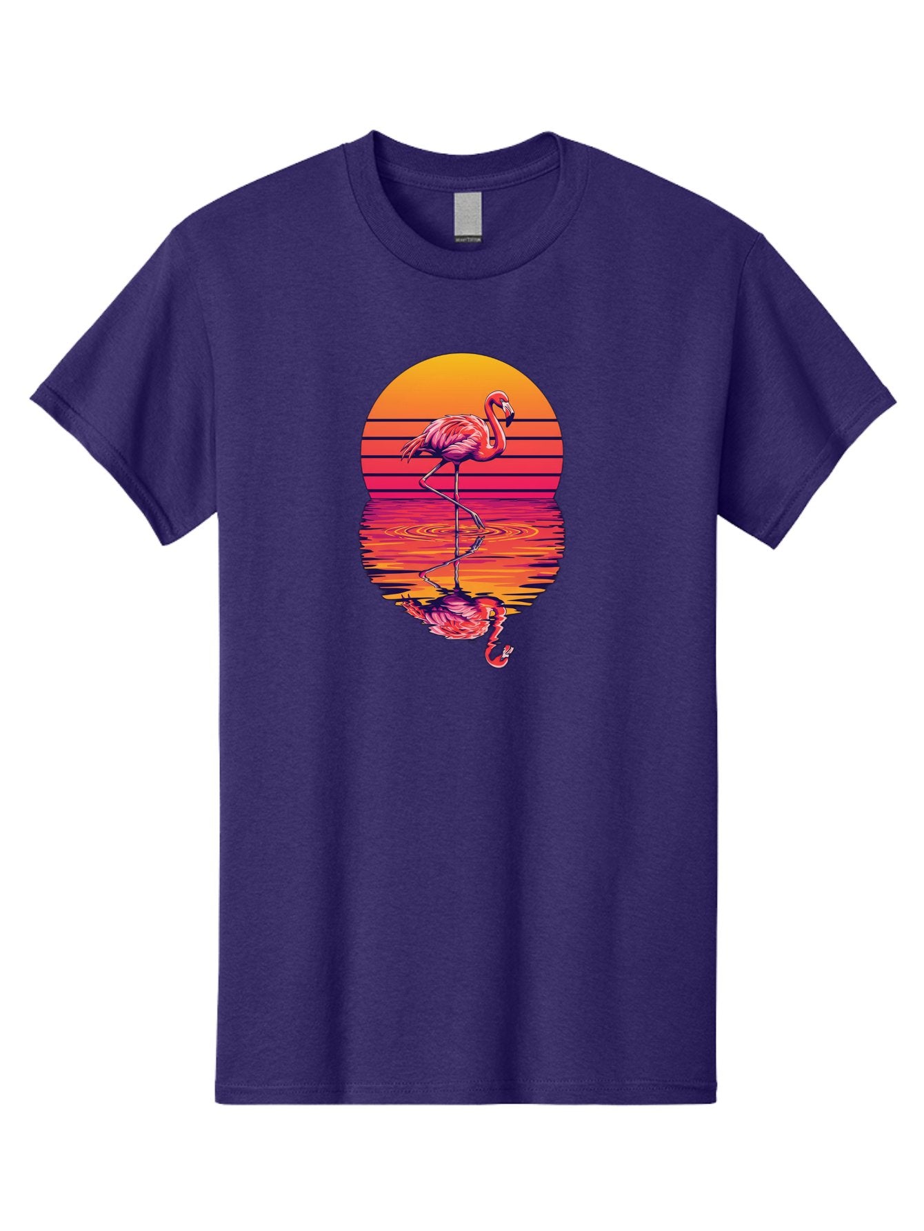 Flamingo-Sunset Men'S Graphic Tee, 100% Cotton, Comfortable Casual Summer Wear, Machine Washable, Vintage Camera, Old Camera, Antique Camera, Black Camera, Classic Photography, Photography Equipment, Nostalgic Device, Film Camera, Camera Art Bai850 14