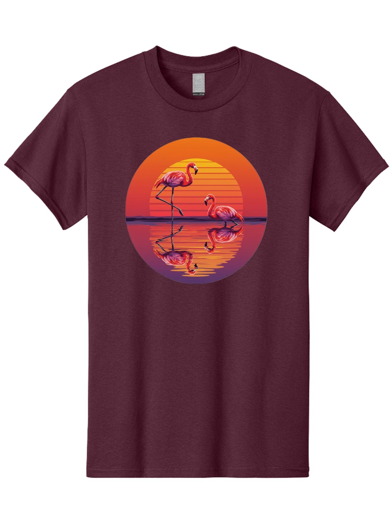 Flamingos-At-Sunset-1 Men'S Graphic Tee, 100% Cotton, Comfortable Casual Summer Wear, Machine Washable, Vintage Camera, Old Camera, Antique Camera, Black Camera, Classic Photography, Photography Equipment, Nostalgic Device, Film Camera, Bai856 14