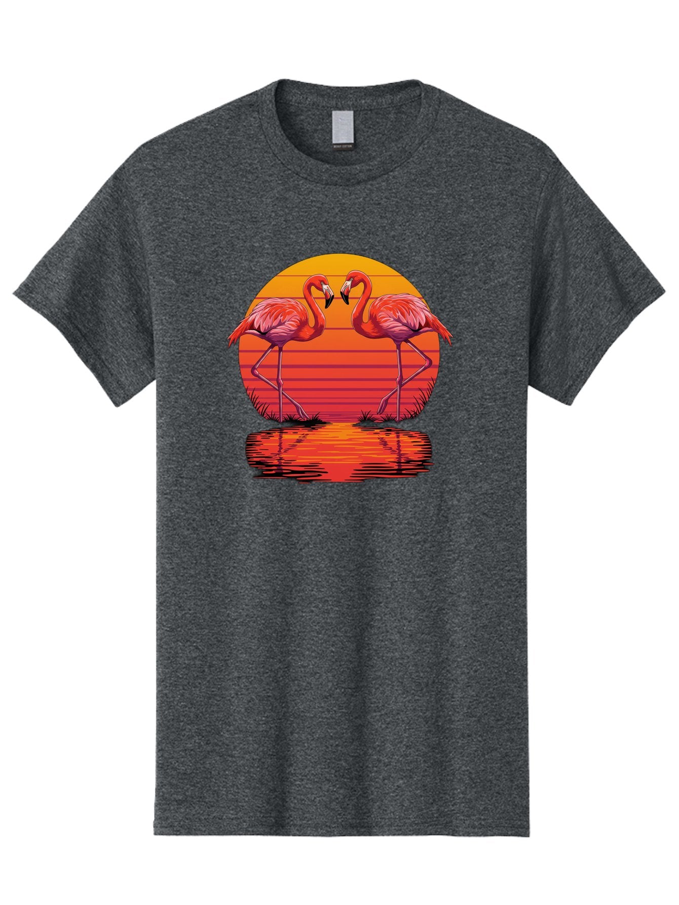 Flamingos-At-Sunset Men'S Graphic Tee, 100% Cotton, Comfortable Casual Summer Wear, Machine Washable, Vintage Camera, Old Camera, Antique Camera, Black Camera, Classic Photography, Photography Equipment, Nostalgic Device, Film Camera, Bai857 13
