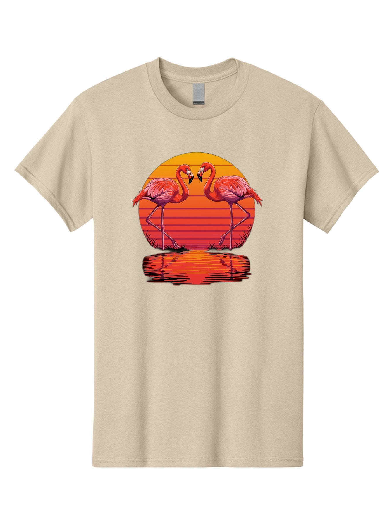 Flamingos-At-Sunset Men'S Graphic Tee, 100% Cotton, Comfortable Casual Summer Wear, Machine Washable, Vintage Camera, Old Camera, Antique Camera, Black Camera, Classic Photography, Photography Equipment, Nostalgic Device, Film Camera, Bai857 9