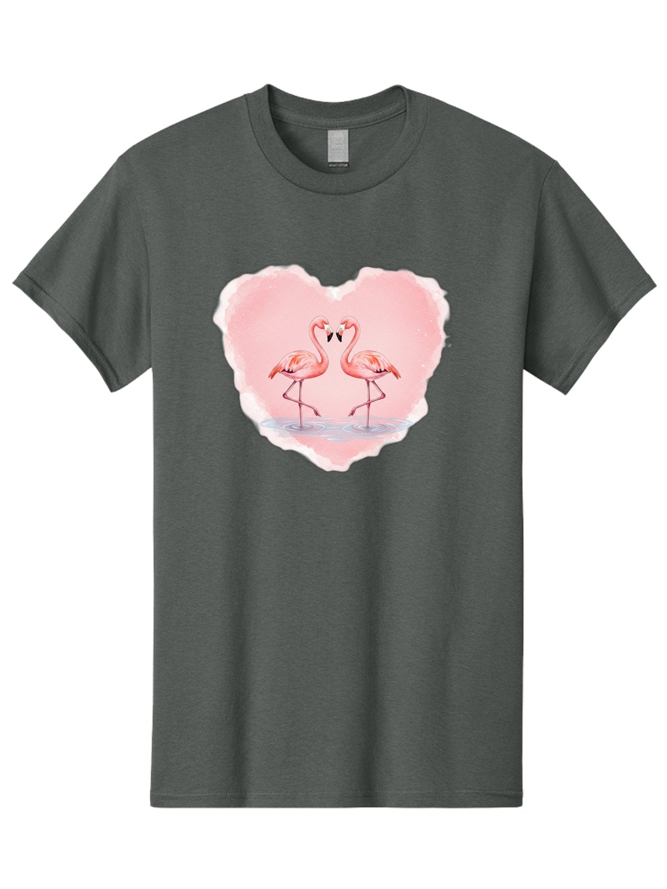 Flamingos-Forming-Heart Men'S Graphic Tee, 100% Cotton, Comfortable Casual Summer Wear, Machine Washable, Vintage Camera, Old Camera, Antique Camera, Black Camera, Classic Photography, Photography Equipment, Nostalgic Device, Film Camera, Bai858 4