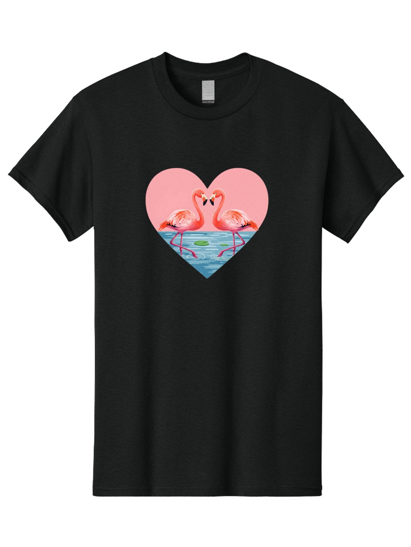 Flamingos-Heart-1 Men'S Graphic Tee, 100% Cotton, Comfortable Casual Summer Wear, Machine Washable, Vintage Camera, Old Camera, Antique Camera, Black Camera, Classic Photography, Photography Equipment, Nostalgic Device, Film Camera, Camera Art Bai859 4