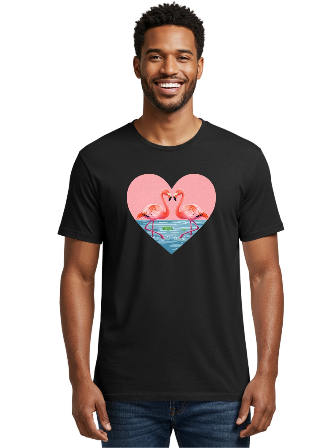 Flamingos-Heart-1 Men'S Graphic Tee, 100% Cotton, Comfortable Casual Summer Wear, Machine Washable, Vintage Camera, Old Camera, Antique Camera, Black Camera, Classic Photography, Photography Equipment, Nostalgic Device, Film Camera, Camera Art Bai859 18