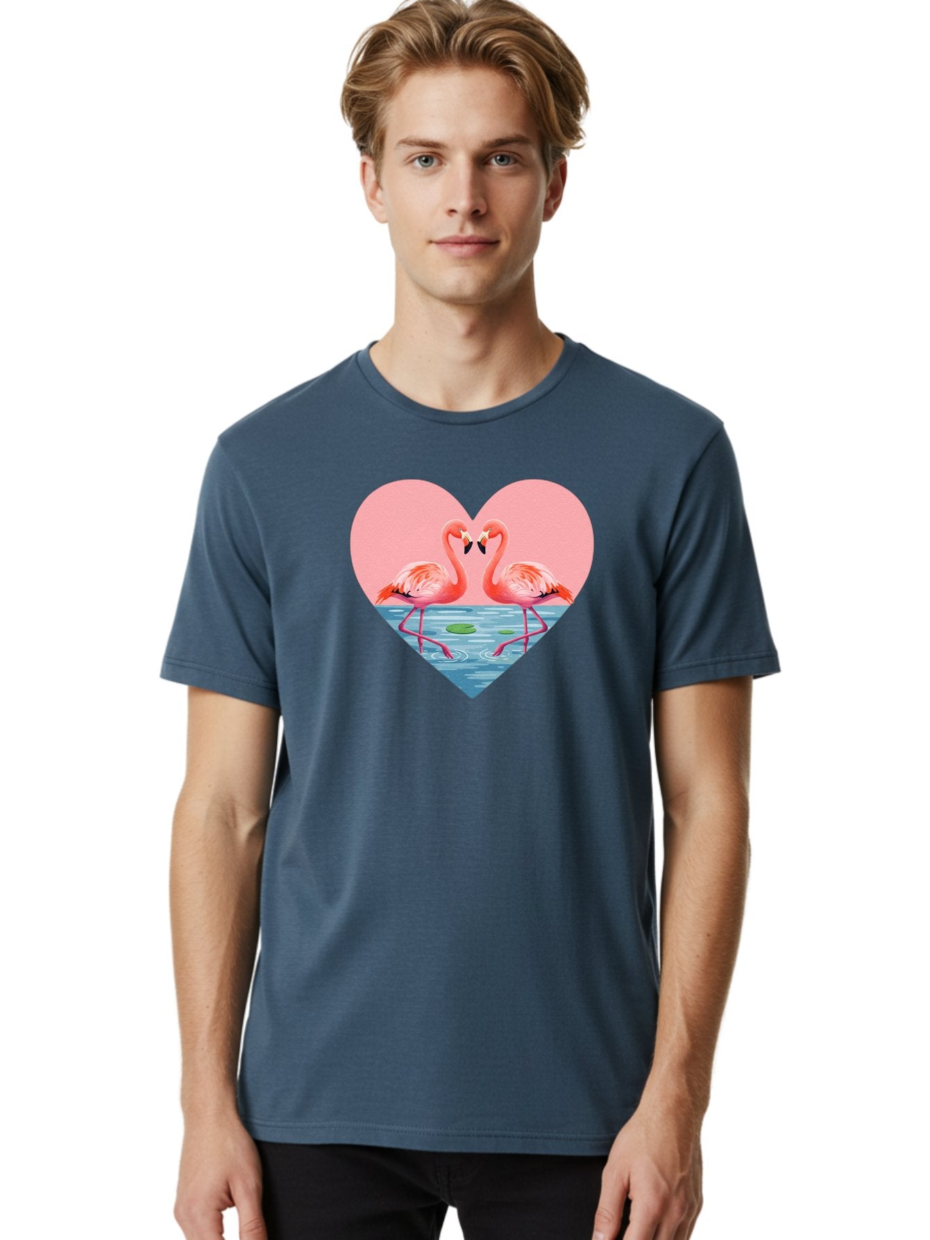 Flamingos-Heart-1 Men'S Graphic Tee, 100% Cotton, Comfortable Casual Summer Wear, Machine Washable, Vintage Camera, Old Camera, Antique Camera, Black Camera, Classic Photography, Photography Equipment, Nostalgic Device, Film Camera, Camera Art Bai859 20