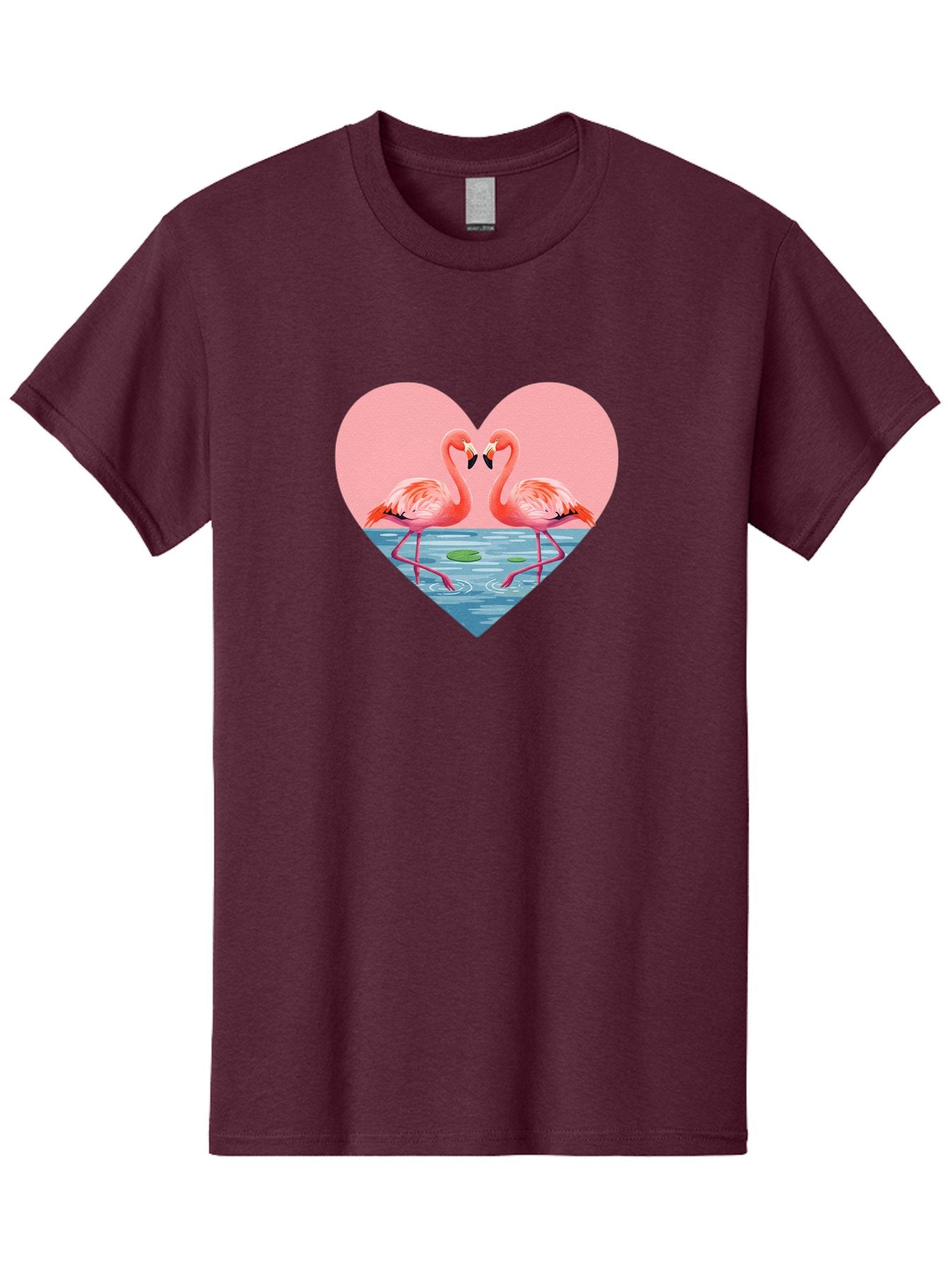 Flamingos-Heart-1 Men'S Graphic Tee, 100% Cotton, Comfortable Casual Summer Wear, Machine Washable, Vintage Camera, Old Camera, Antique Camera, Black Camera, Classic Photography, Photography Equipment, Nostalgic Device, Film Camera, Camera Art Bai859 7