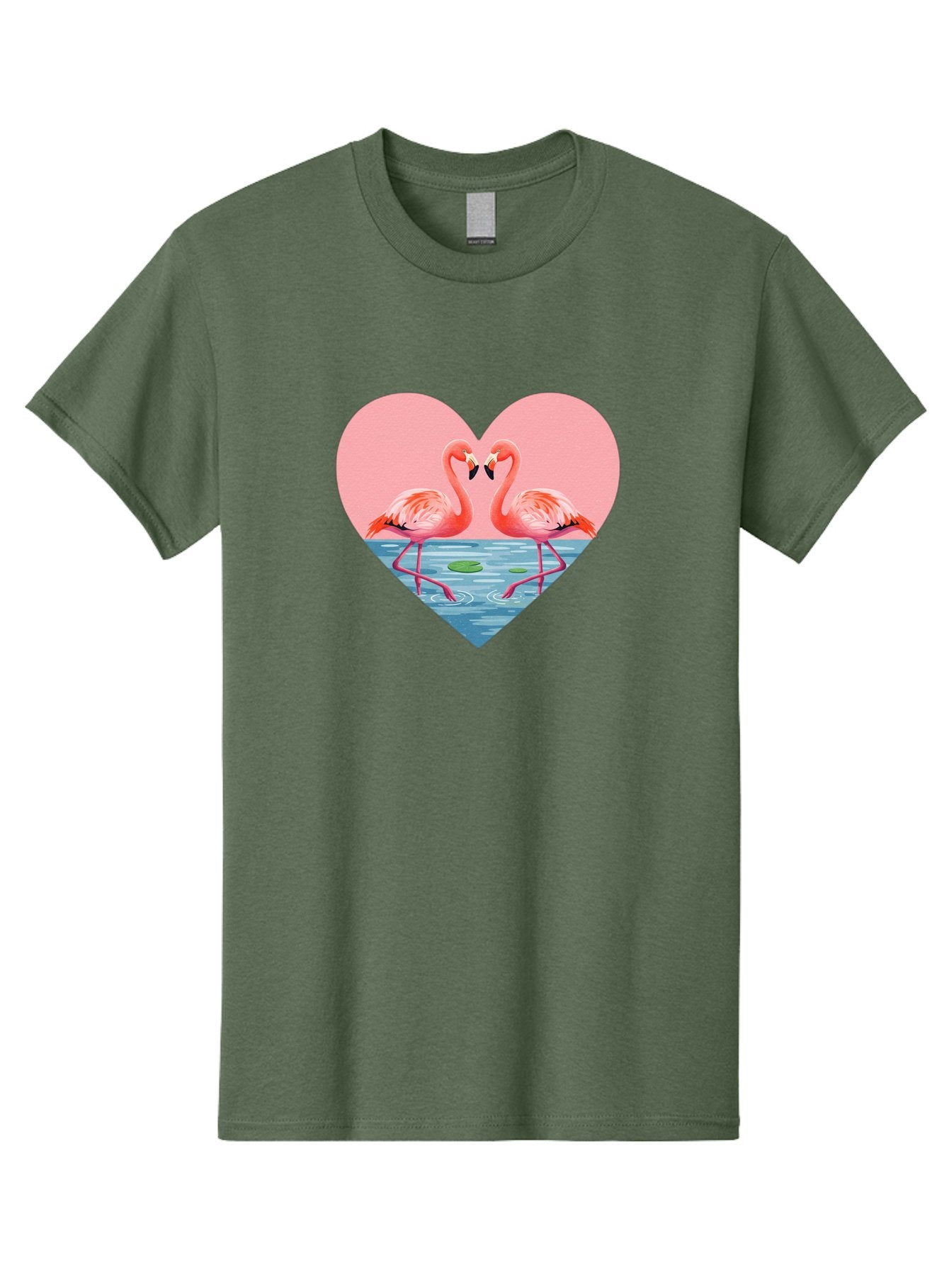Flamingos-Heart-1 Men'S Graphic Tee, 100% Cotton, Comfortable Casual Summer Wear, Machine Washable, Vintage Camera, Old Camera, Antique Camera, Black Camera, Classic Photography, Photography Equipment, Nostalgic Device, Film Camera, Camera Art Bai859