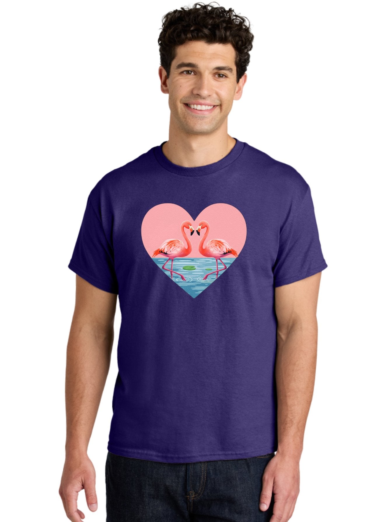 Flamingos-Heart-1 Men'S Graphic Tee, 100% Cotton, Comfortable Casual Summer Wear, Machine Washable, Vintage Camera, Old Camera, Antique Camera, Black Camera, Classic Photography, Photography Equipment, Nostalgic Device, Film Camera, Camera Art Bai859 17