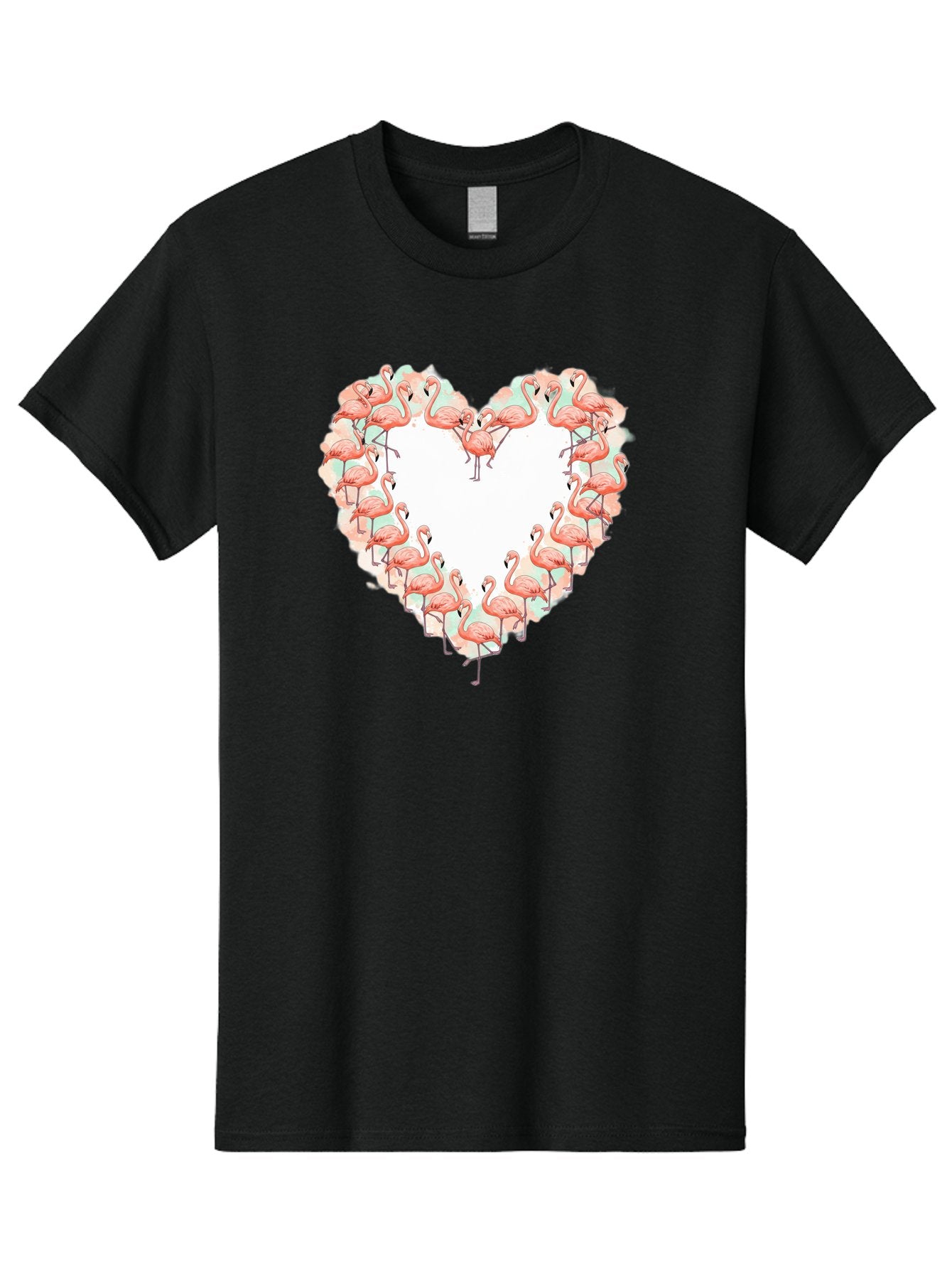 Flamingos-Heart-2 Men'S Graphic Tee, 100% Cotton, Comfortable Casual Summer Wear, Machine Washable, Vintage Camera, Old Camera, Antique Camera, Black Camera, Classic Photography, Photography Equipment, Nostalgic Device, Film Camera, Camera Art Bai860