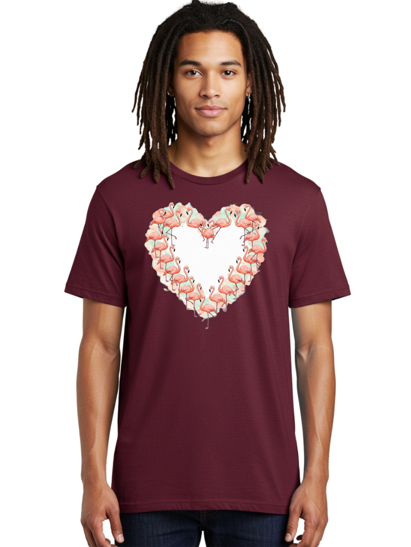 Flamingos-Heart-2 Men'S Graphic Tee, 100% Cotton, Comfortable Casual Summer Wear, Machine Washable, Vintage Camera, Old Camera, Antique Camera, Black Camera, Classic Photography, Photography Equipment, Nostalgic Device, Film Camera, Camera Art Bai860 17