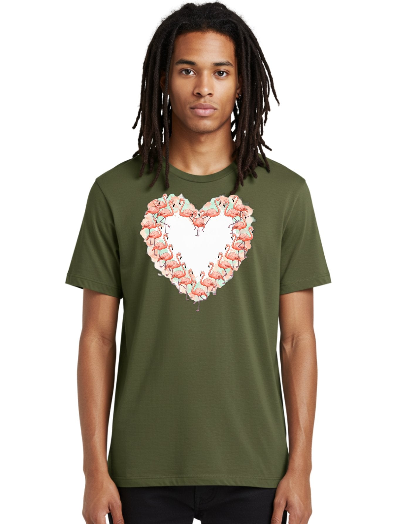 Flamingos-Heart-2 Men'S Graphic Tee, 100% Cotton, Comfortable Casual Summer Wear, Machine Washable, Vintage Camera, Old Camera, Antique Camera, Black Camera, Classic Photography, Photography Equipment, Nostalgic Device, Film Camera, Camera Art Bai860 30