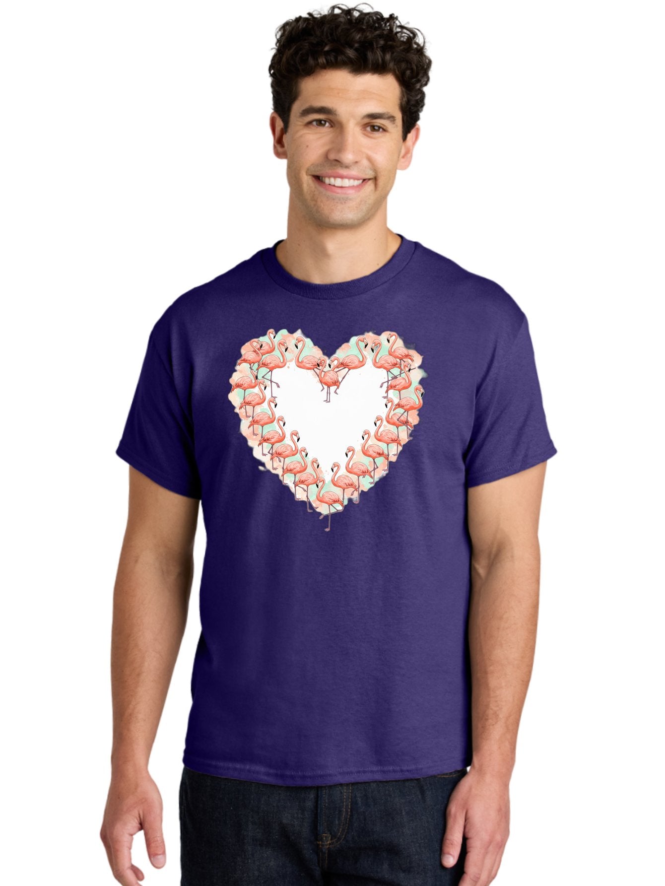 Flamingos-Heart-2 Men'S Graphic Tee, 100% Cotton, Comfortable Casual Summer Wear, Machine Washable, Vintage Camera, Old Camera, Antique Camera, Black Camera, Classic Photography, Photography Equipment, Nostalgic Device, Film Camera, Camera Art Bai860 26