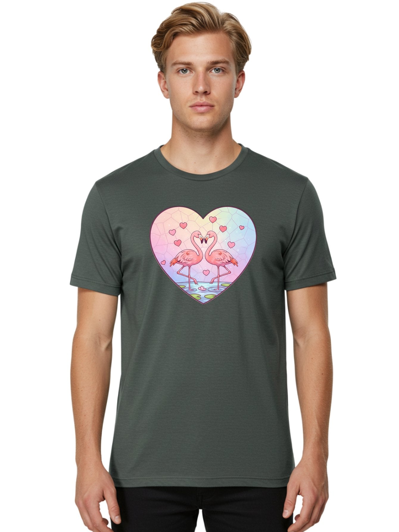 Flamingos-Heart Men'S Graphic Tee, 100% Cotton, Comfortable Casual Summer Wear, Machine Washable, Vintage Camera, Old Camera, Antique Camera, Black Camera, Classic Photography, Photography Equipment, Nostalgic Device, Film Camera, Camera Art Bai862 26