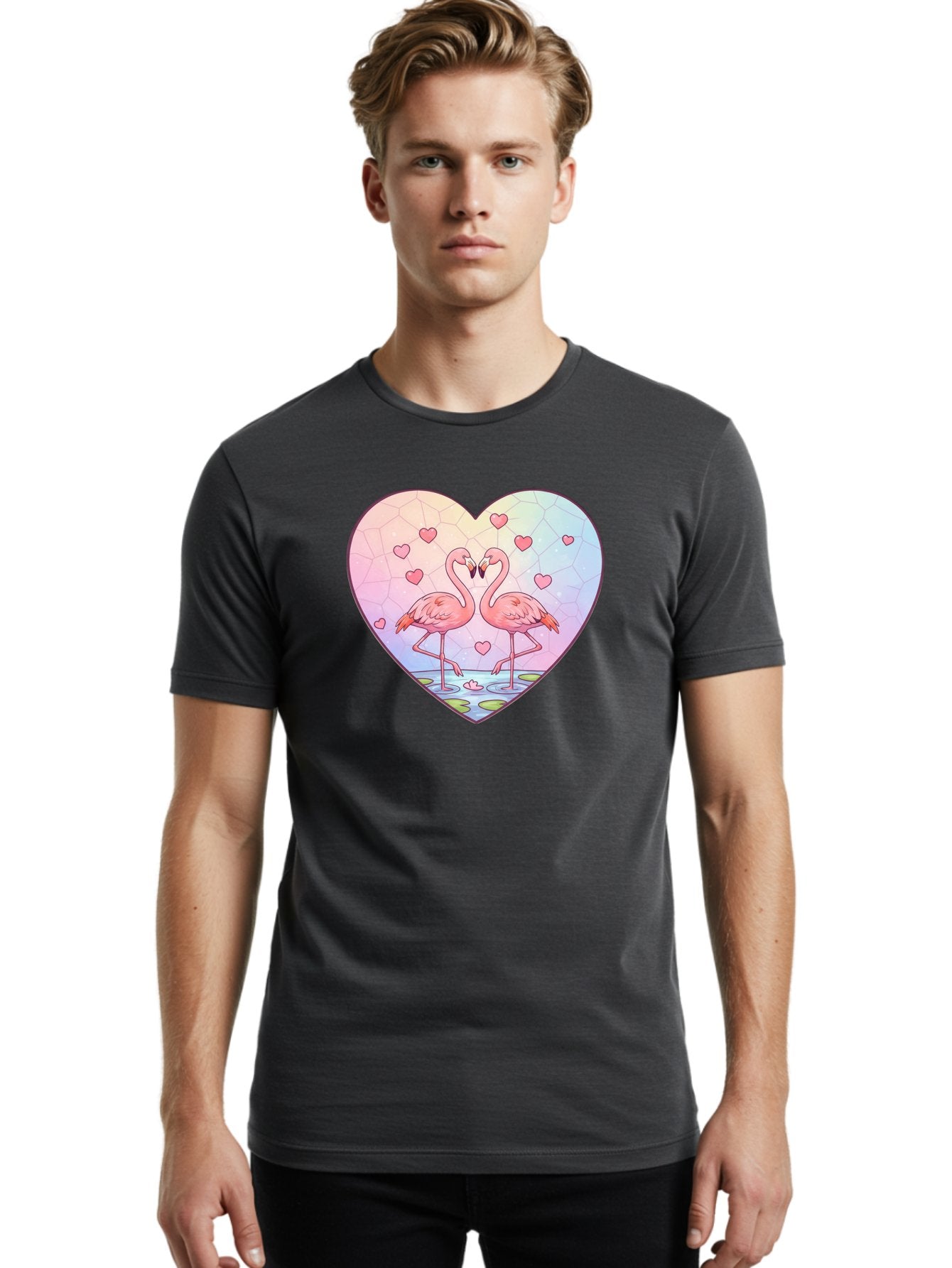 Flamingos-Heart Men'S Graphic Tee, 100% Cotton, Comfortable Casual Summer Wear, Machine Washable, Vintage Camera, Old Camera, Antique Camera, Black Camera, Classic Photography, Photography Equipment, Nostalgic Device, Film Camera, Camera Art Bai862 23