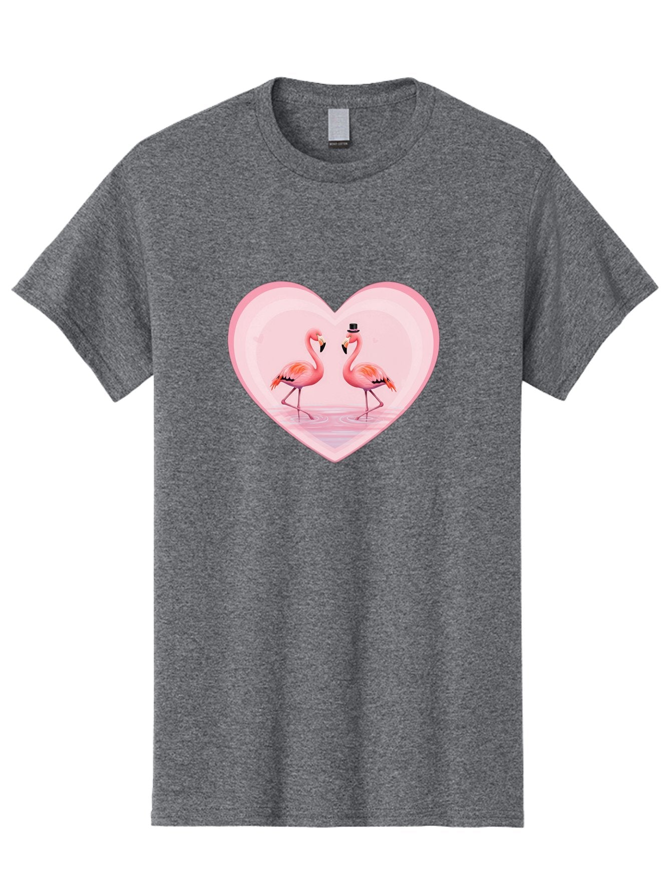 Flamingos-In-Heart-2 Men'S Graphic Tee, 100% Cotton, Comfortable Casual Summer Wear, Machine Washable, Vintage Camera, Old Camera, Antique Camera, Black Camera, Classic Photography, Photography Equipment, Nostalgic Device, Film Camera, Bai864 8