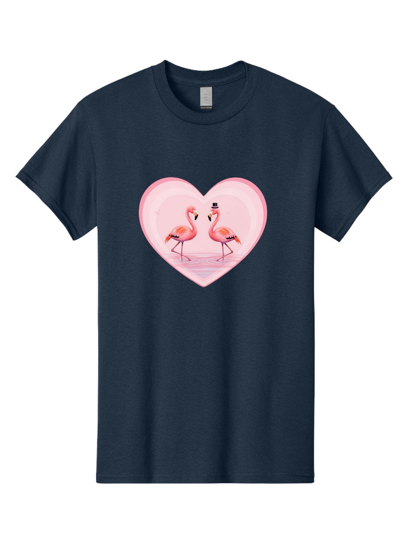 Flamingos-In-Heart-2 Men'S Graphic Tee, 100% Cotton, Comfortable Casual Summer Wear, Machine Washable, Vintage Camera, Old Camera, Antique Camera, Black Camera, Classic Photography, Photography Equipment, Nostalgic Device, Film Camera, Bai864 7