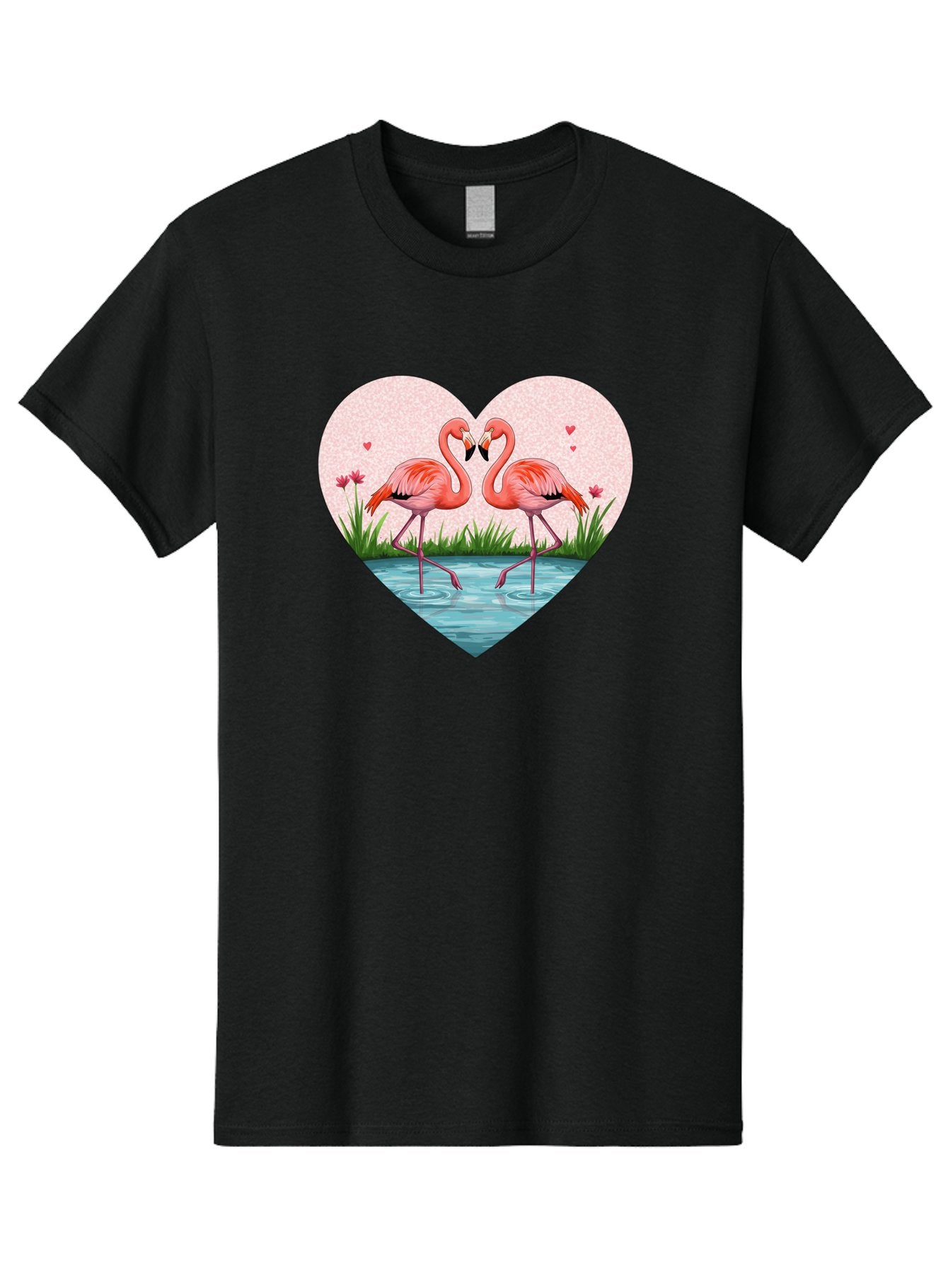 Flamingos-In-Heart-3 Men'S Graphic Tee, 100% Cotton, Comfortable Casual Summer Wear, Machine Washable, Vintage Camera, Old Camera, Antique Camera, Black Camera, Classic Photography, Photography Equipment, Nostalgic Device, Film Camera, Bai865 13