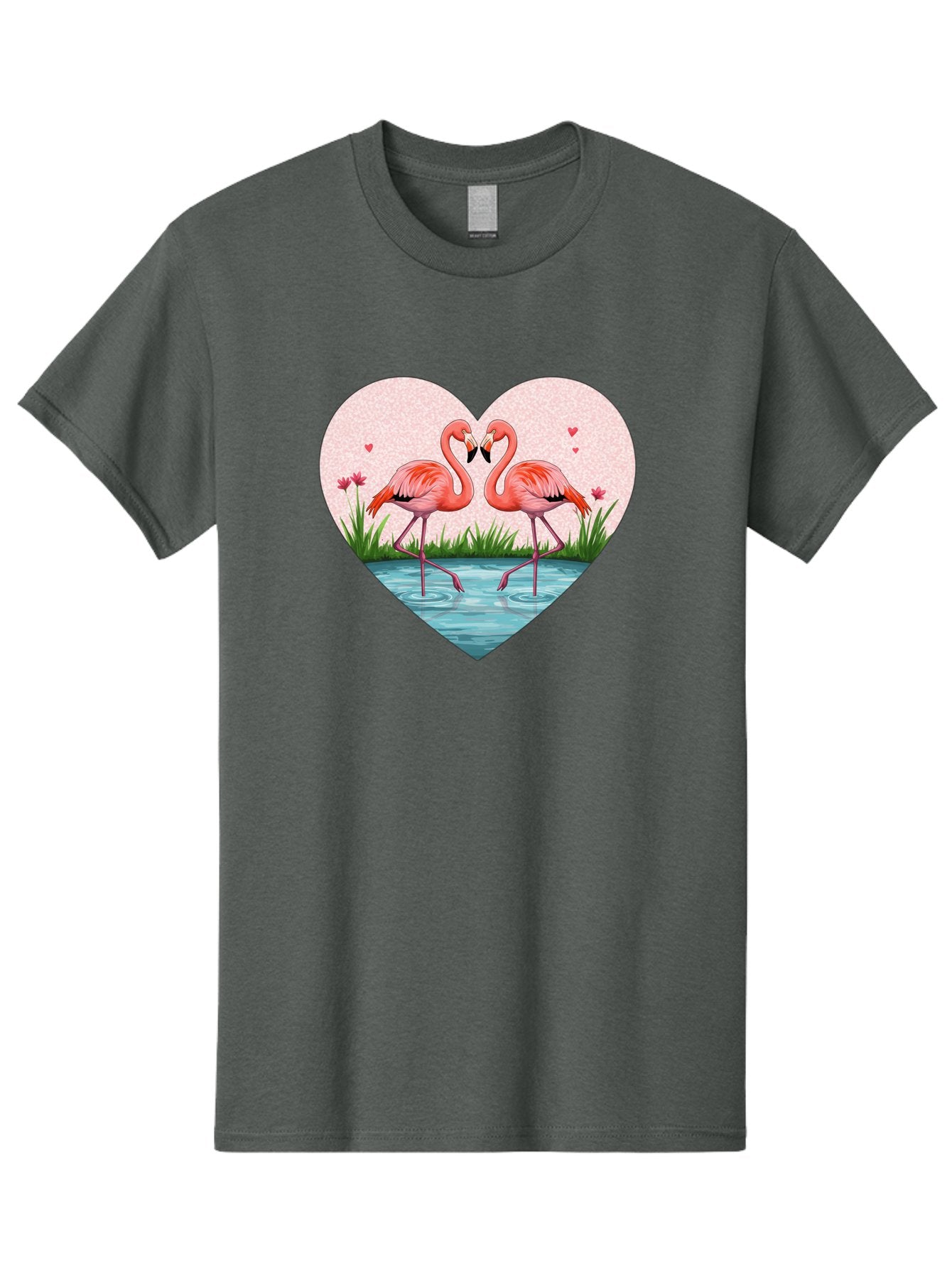 Flamingos-In-Heart-3 Men'S Graphic Tee, 100% Cotton, Comfortable Casual Summer Wear, Machine Washable, Vintage Camera, Old Camera, Antique Camera, Black Camera, Classic Photography, Photography Equipment, Nostalgic Device, Film Camera, Bai865 4