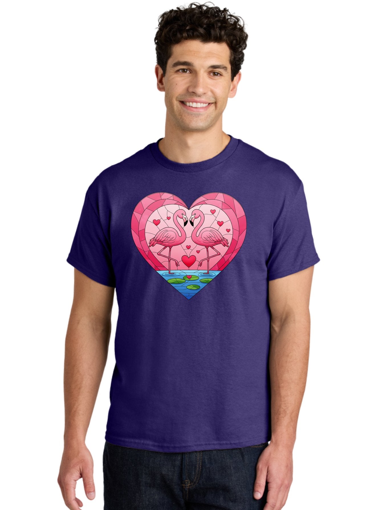 Flamingos-In-Heart-4 Men'S Graphic Tee, 100% Cotton, Comfortable Casual Summer Wear, Machine Washable, Vintage Camera, Old Camera, Antique Camera, Black Camera, Classic Photography, Photography Equipment, Nostalgic Device, Film Camera, Bai866 29