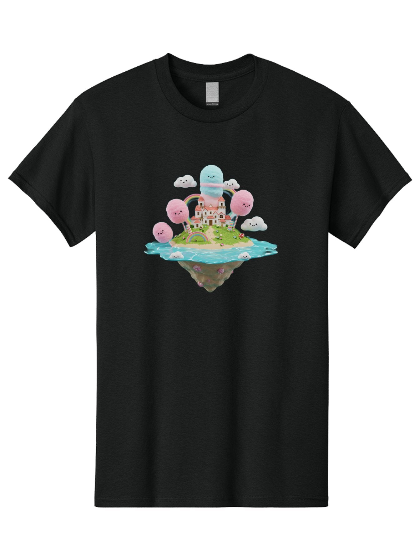 Floating-Castle-With-Smiling-Cotton-Candy-Clouds Men'S Graphic Tee, 100% Cotton, Comfortable Casual Summer Wear, Machine Washable, Vintage Camera, Old Camera, Antique Camera, Black Camera, Classic Photography, Photography Equipment, Bai871 12