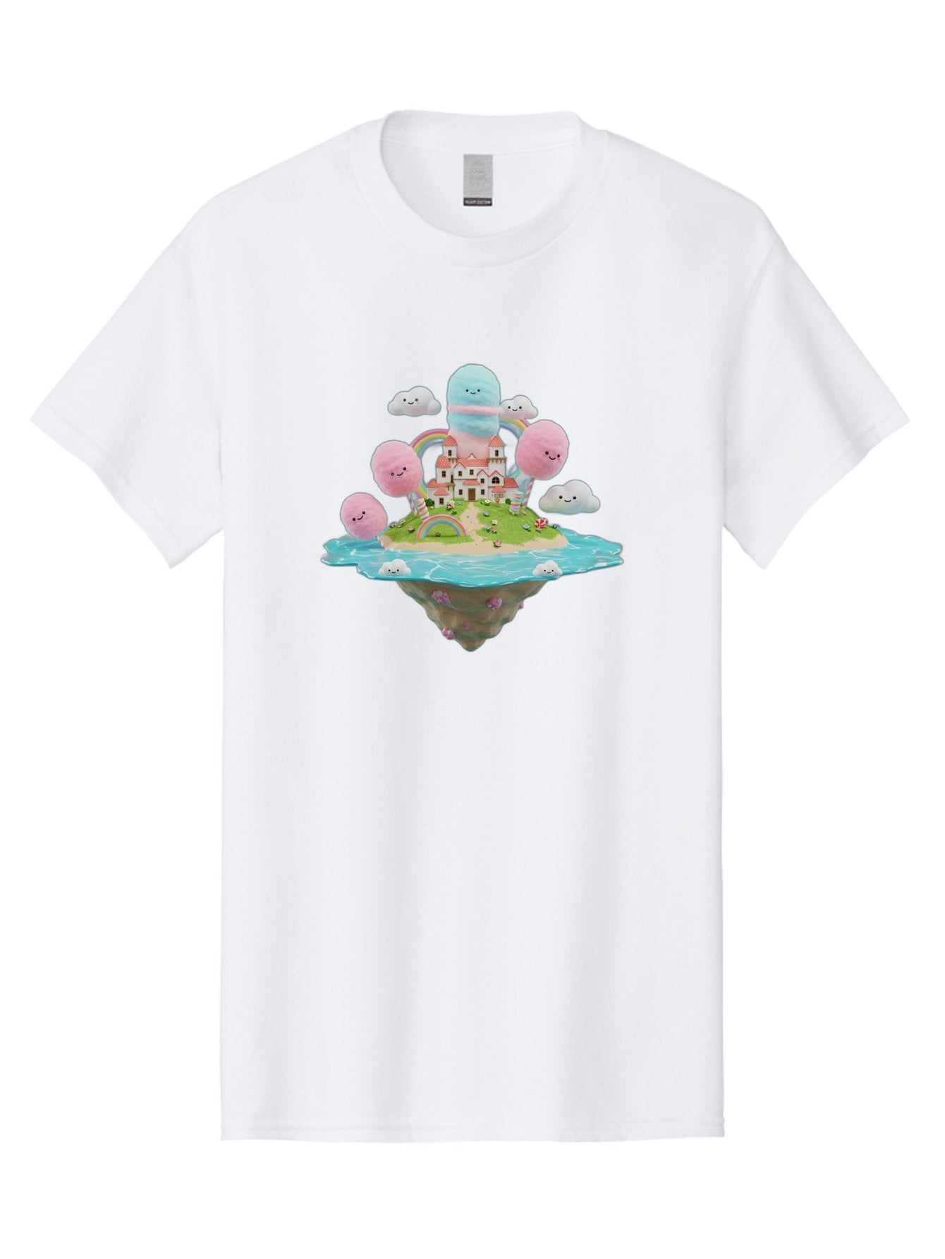 Floating-Castle-With-Smiling-Cotton-Candy-Clouds Men'S Graphic Tee, 100% Cotton, Comfortable Casual Summer Wear, Machine Washable, Vintage Camera, Old Camera, Antique Camera, Black Camera, Classic Photography, Photography Equipment, Bai871