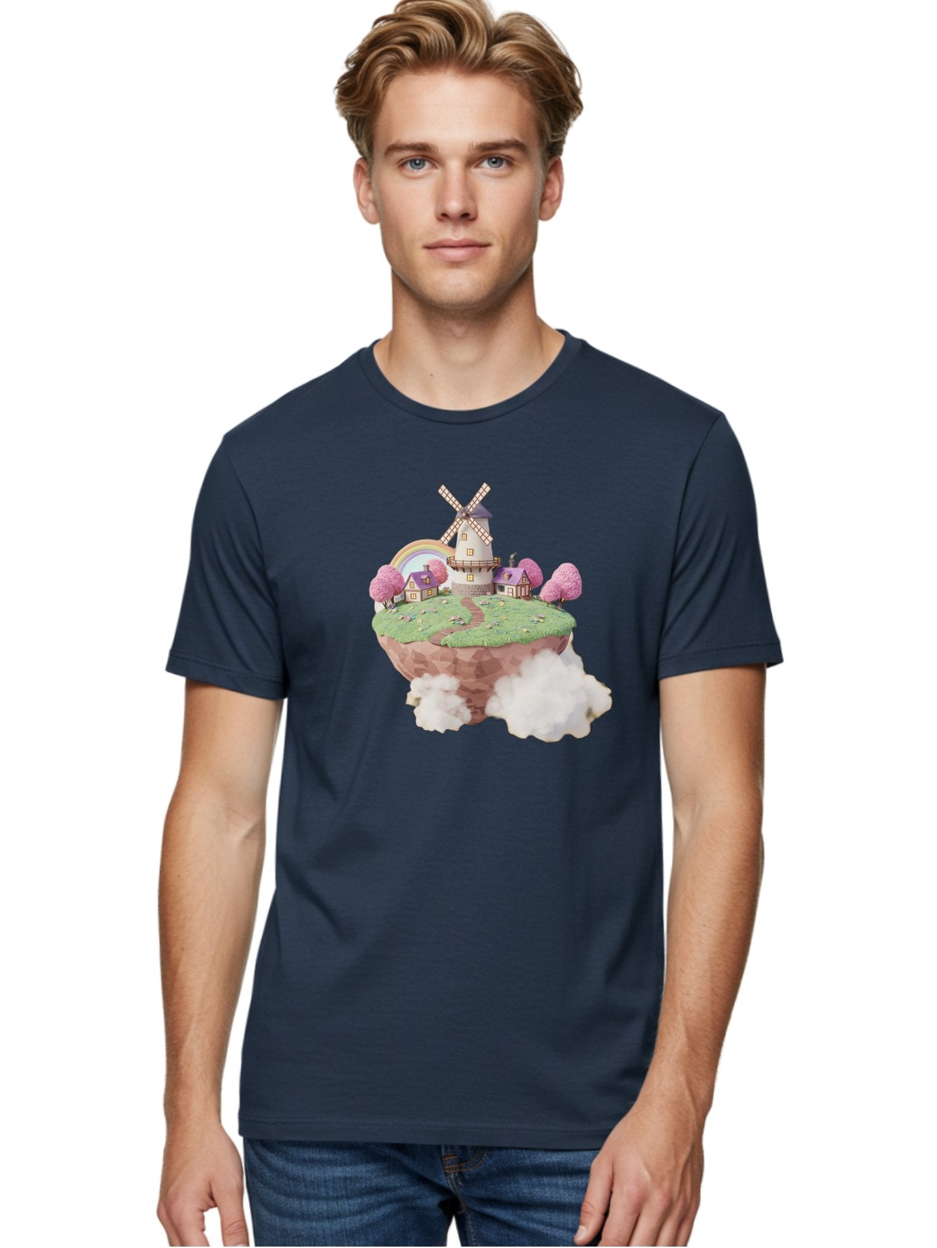 Floating-Island-Windmill Men'S Graphic Tee, 100% Cotton, Comfortable Casual Summer Wear, Machine Washable, Vintage Camera, Old Camera, Antique Camera, Black Camera, Classic Photography, Photography Equipment, Nostalgic Device, Film Camera, Bai883 16