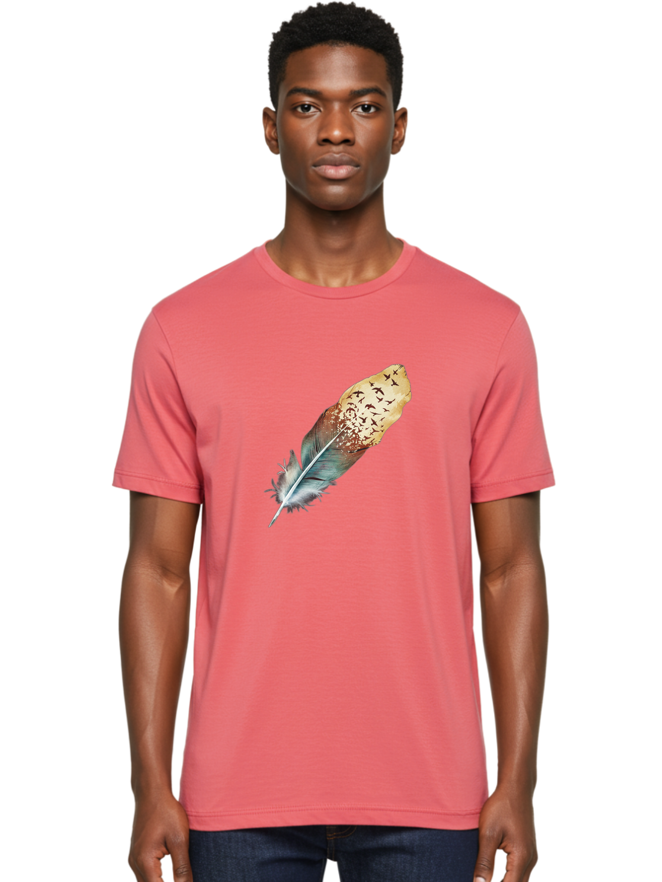 Flock-Of-Birds-Feather Men'S Graphic Tee, 100% Cotton, Comfortable Casual Summer Wear, Machine Washable, Vintage Camera, Old Camera, Antique Camera, Black Camera, Classic Photography, Photography Equipment, Nostalgic Device, Film Camera, Bai892 19