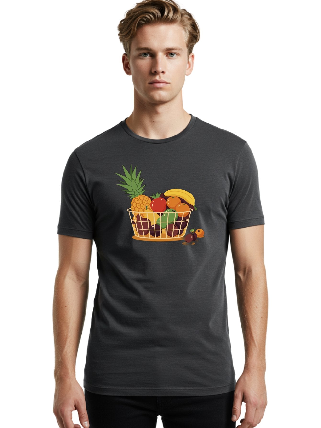 Fruit-Basket-11 Men'S Graphic Tee, 100% Cotton, Comfortable Casual Summer Wear, Machine Washable, Vintage Camera, Old Camera, Antique Camera, Black Camera, Classic Photography, Photography Equipment, Nostalgic Device, Film Camera, Camera Art Bai900 30