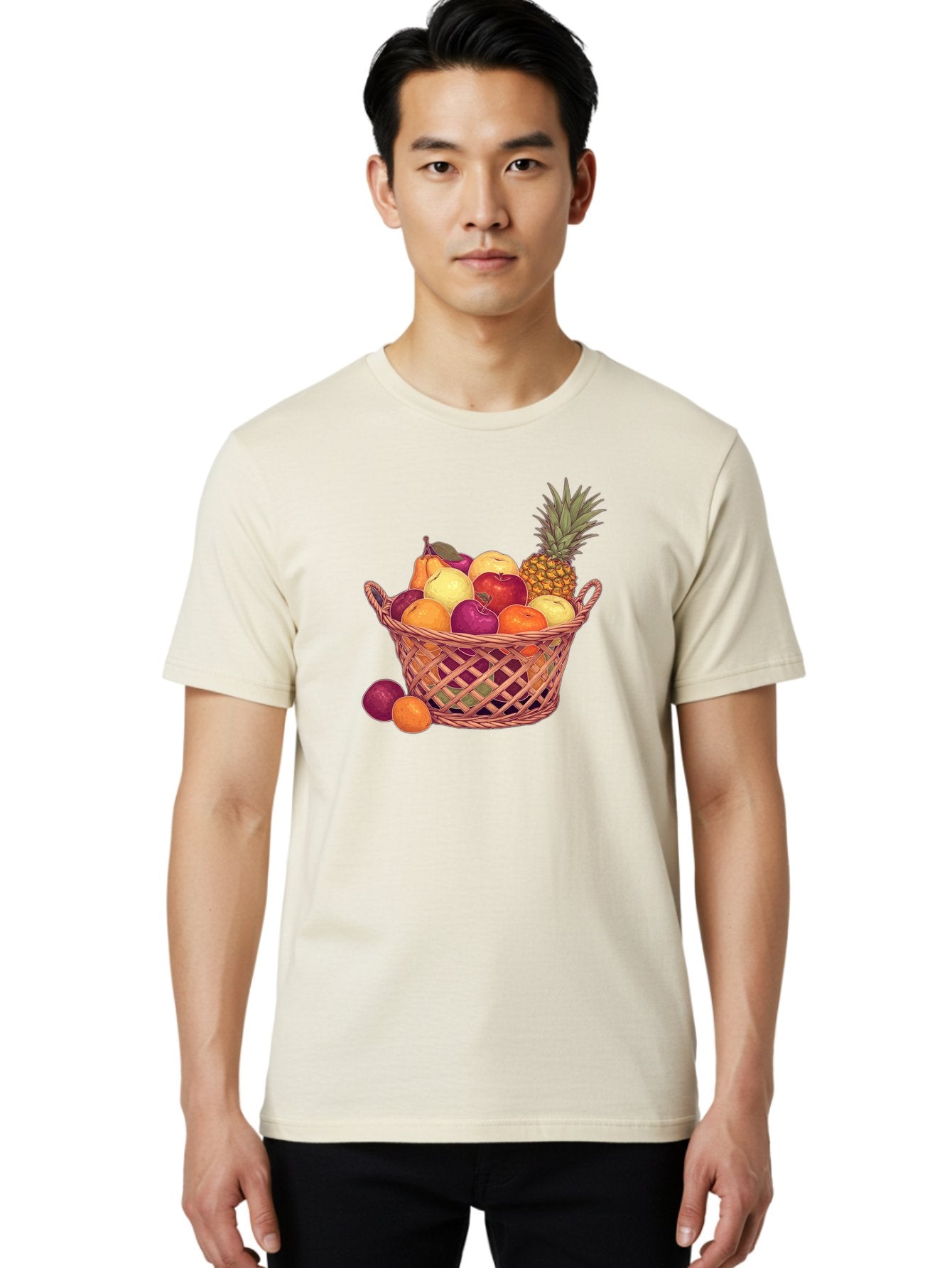 Fruit-Basket-2 Men'S Graphic Tee, 100% Cotton, Comfortable Casual Summer Wear, Machine Washable, Vintage Camera, Old Camera, Antique Camera, Black Camera, Classic Photography, Photography Equipment, Nostalgic Device, Film Camera, Camera Art Bai909 24