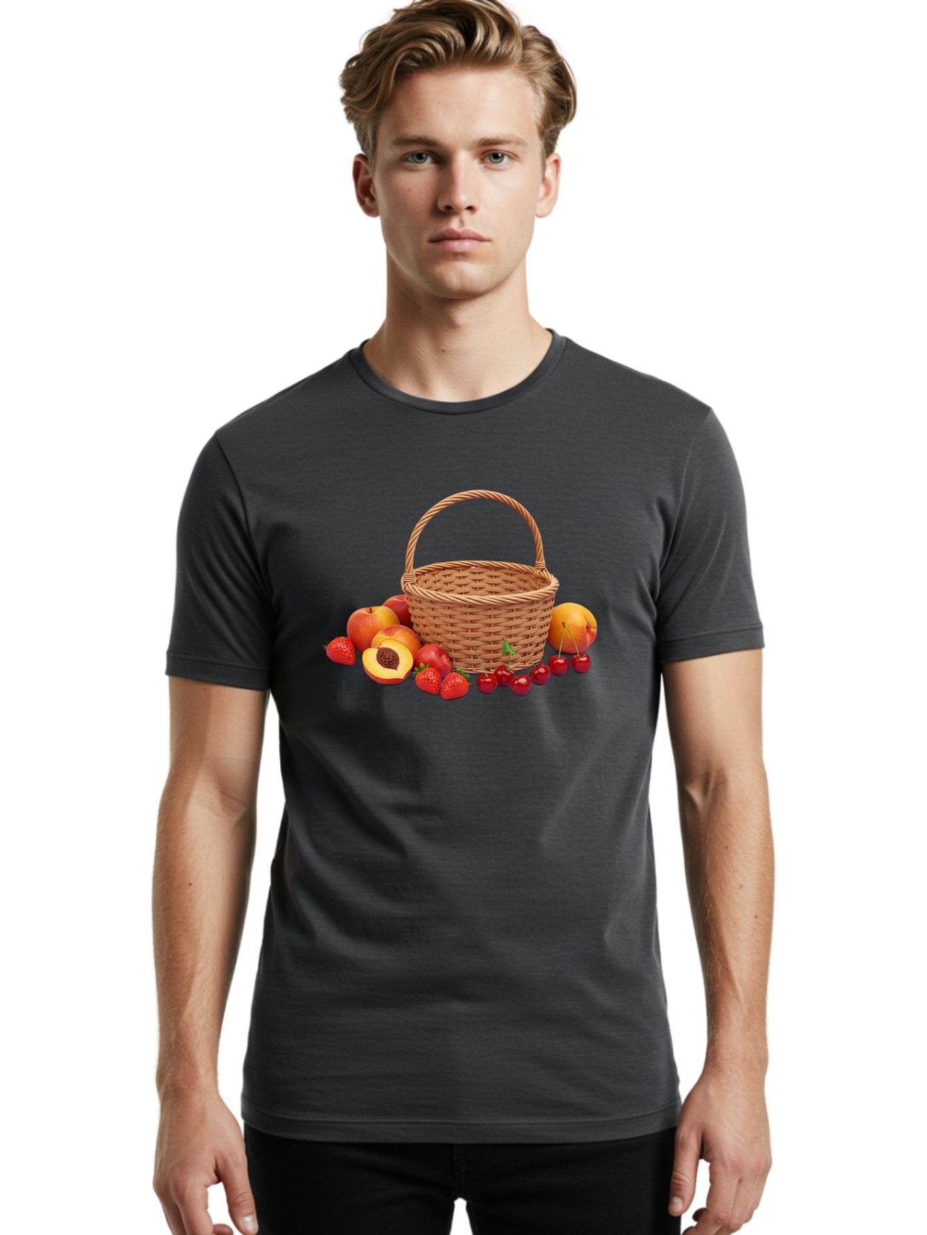 Fruit-Basket-32 Men'S Graphic Tee, 100% Cotton, Comfortable Casual Summer Wear, Machine Washable, Vintage Camera, Old Camera, Antique Camera, Black Camera, Classic Photography, Photography Equipment, Nostalgic Device, Film Camera, Camera Art Bai923 25