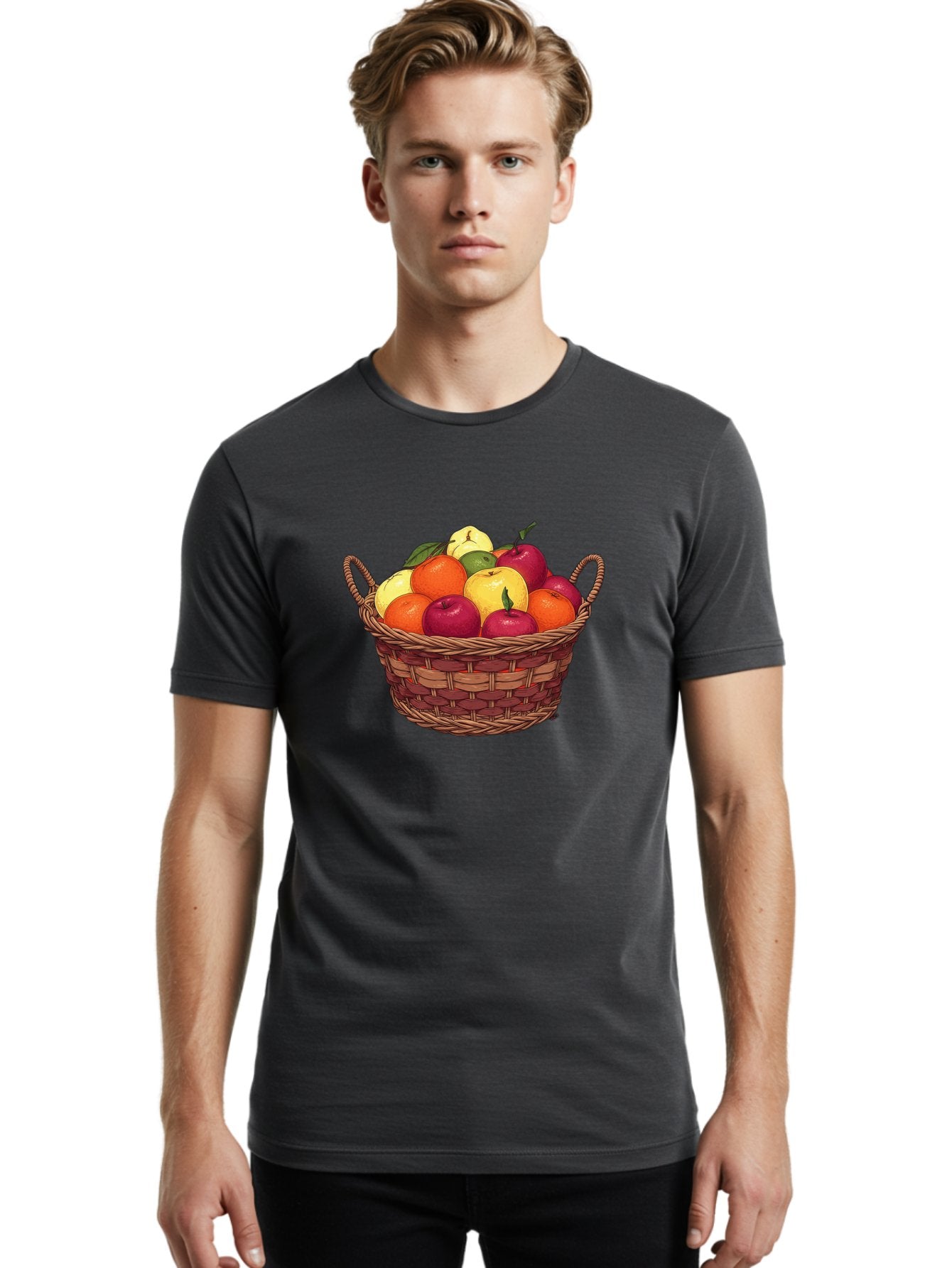 Fruit-Basket-4 Men'S Graphic Tee, 100% Cotton, Comfortable Casual Summer Wear, Machine Washable, Vintage Camera, Old Camera, Antique Camera, Black Camera, Classic Photography, Photography Equipment, Nostalgic Device, Film Camera, Camera Art Bai925 20